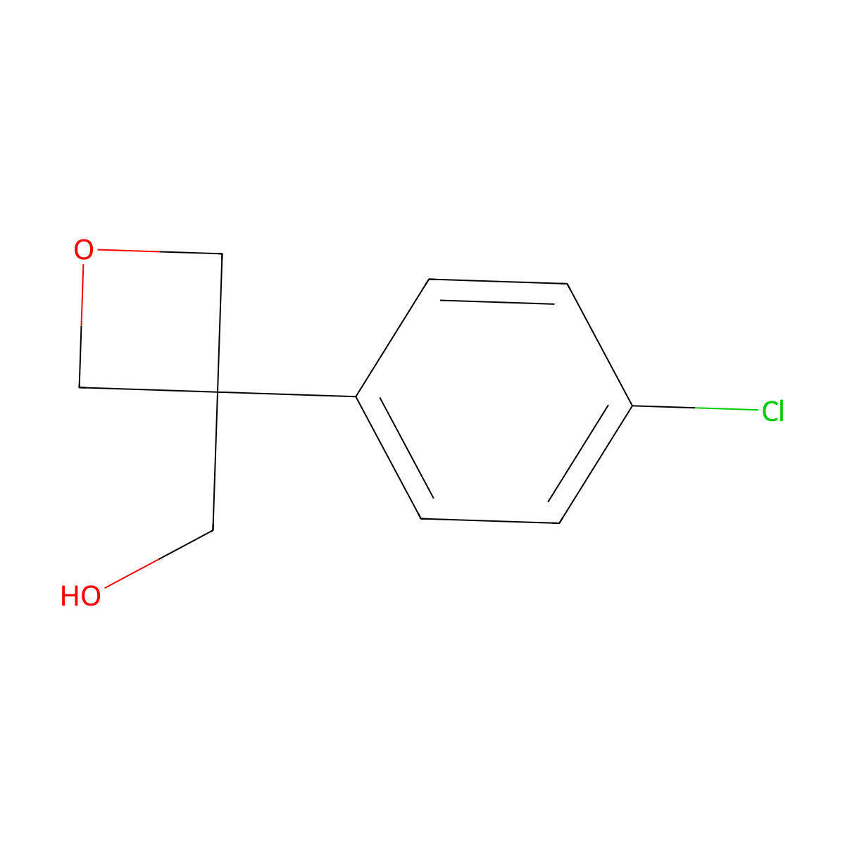 [3-(4-Chlorophenyl)oxetan-3-yl]methanol molecular structure, CAS 1903083-49-7