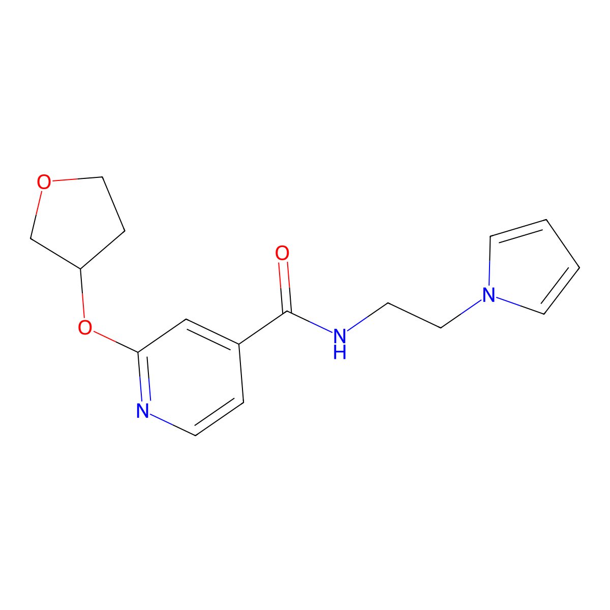 N-(2-(1H-pyrrol-1-yl)ethyl)-2-((tetrahydrofuran-3-yl)oxy)isonicotinamide molecular structure, CAS 1903085-81-3