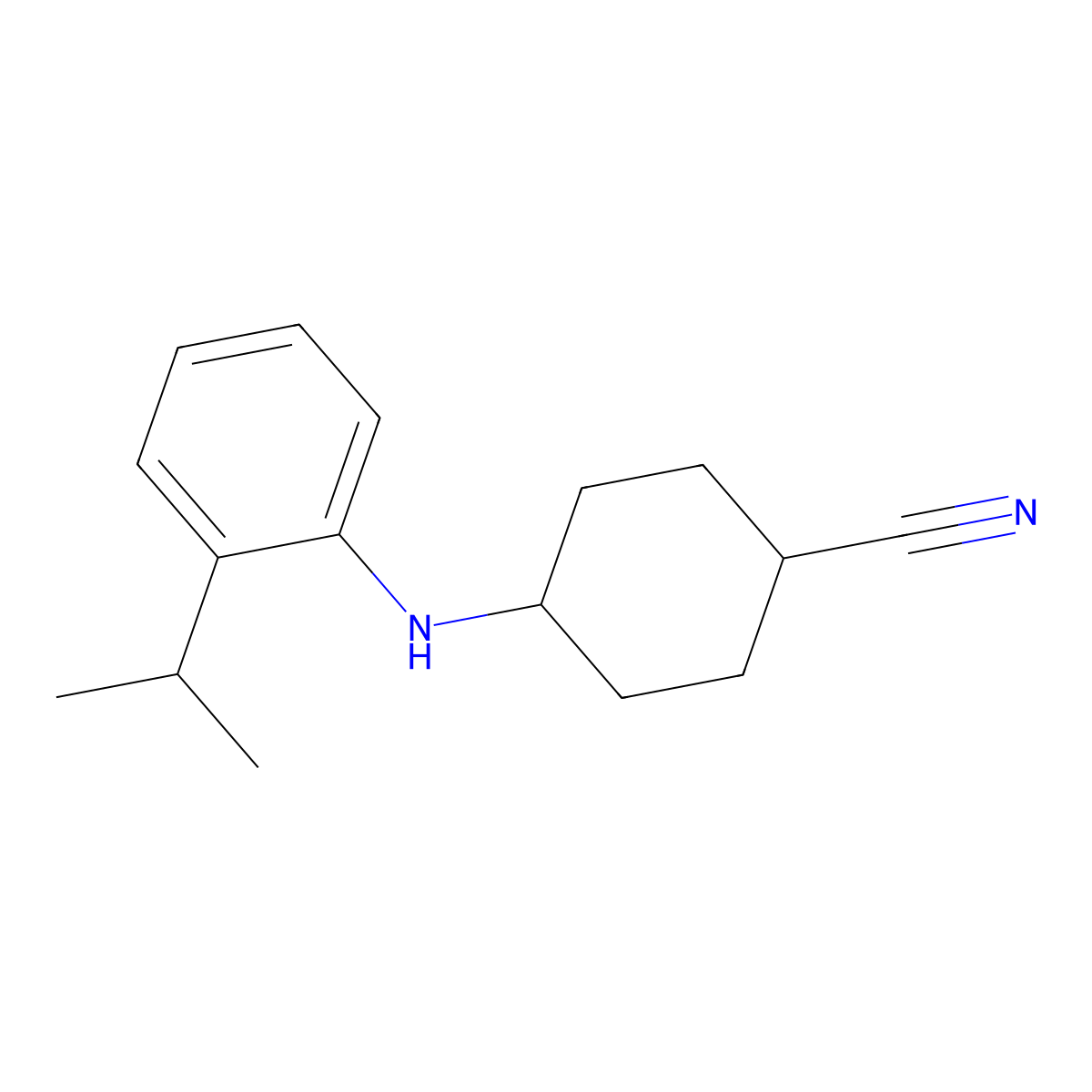 4-[[2-(1-Methylethyl)phenyl]amino]cyclohexanecarbonitrile molecular structure, CAS 1903088-40-3