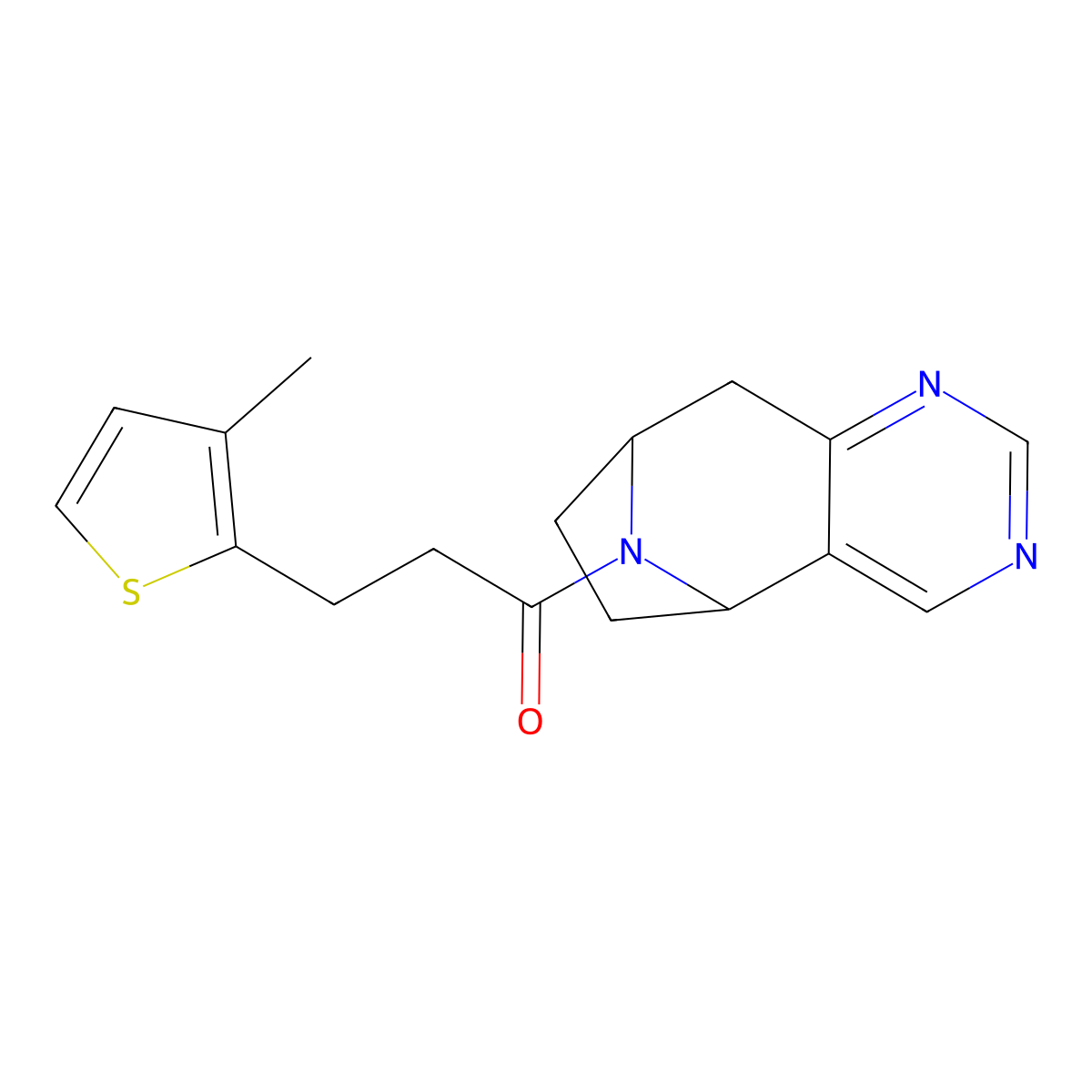 3-(3-Methylthiophen-2-yl)-1-{4,6,12-triazatricyclo[7.2.1.0^{2,7}]dodeca-2(7),3,5-trien-12-yl}propan-1-one molecular structure, CAS 1903108-72-4