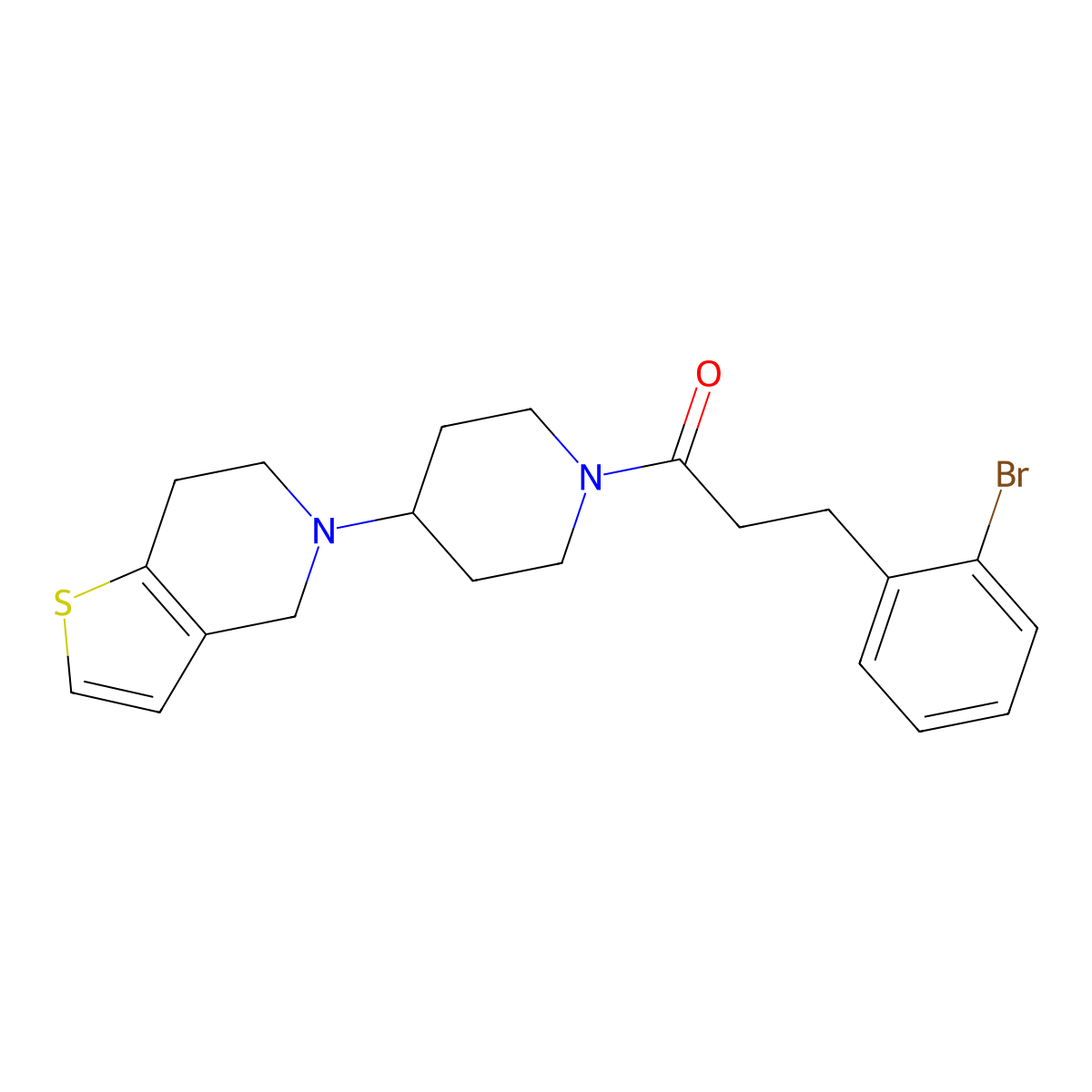 3-(2-bromophenyl)-1-(4-(6,7-dihydrothieno[3,2-c]pyridin-5(4H)-yl)piperidin-1-yl)propan-1-one molecular structure, CAS 1903135-69-2