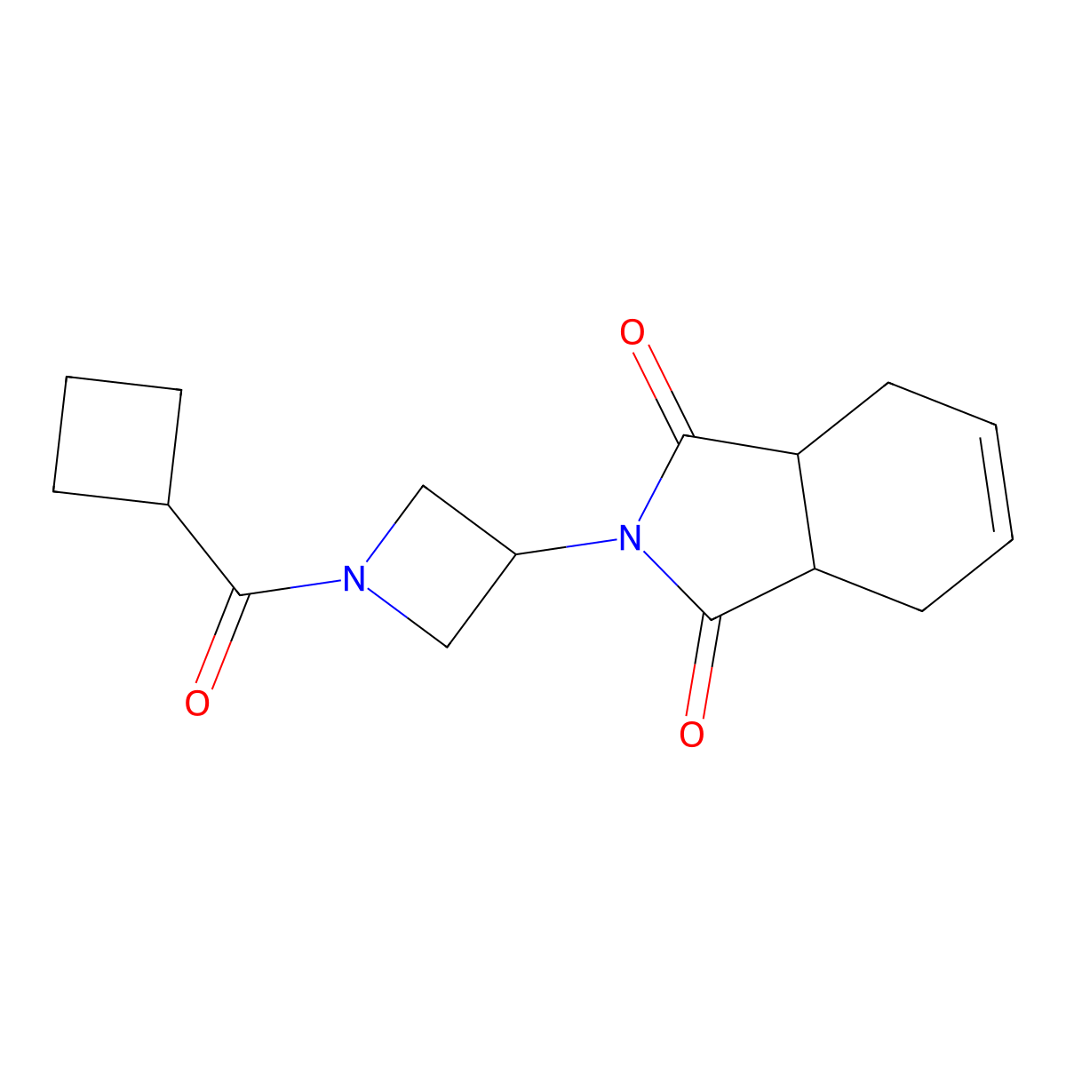 2-(1-(cyclobutanecarbonyl)azetidin-3-yl)-3a,4,7,7a-tetrahydro-1H-isoindole-1,3(2H)-dione molecular structure, CAS 1903140-76-0