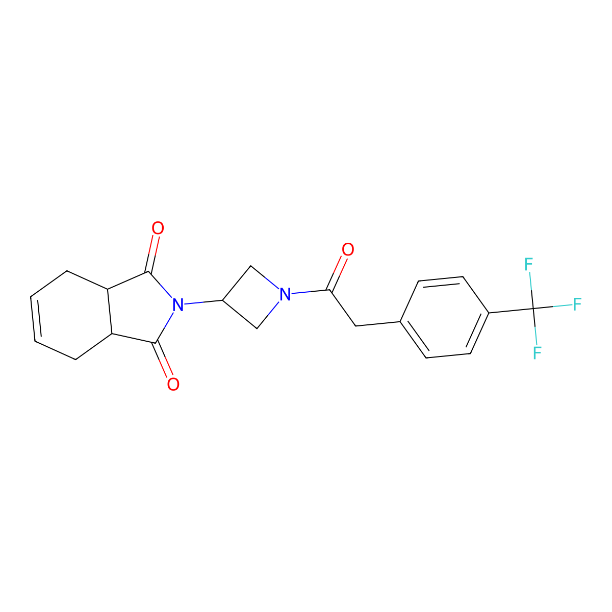 2-(1-(2-(4-(trifluoromethyl)phenyl)acetyl)azetidin-3-yl)-3a,4,7,7a-tetrahydro-1H-isoindole-1,3(2H)-dione molecular structure, CAS 1903141-91-2