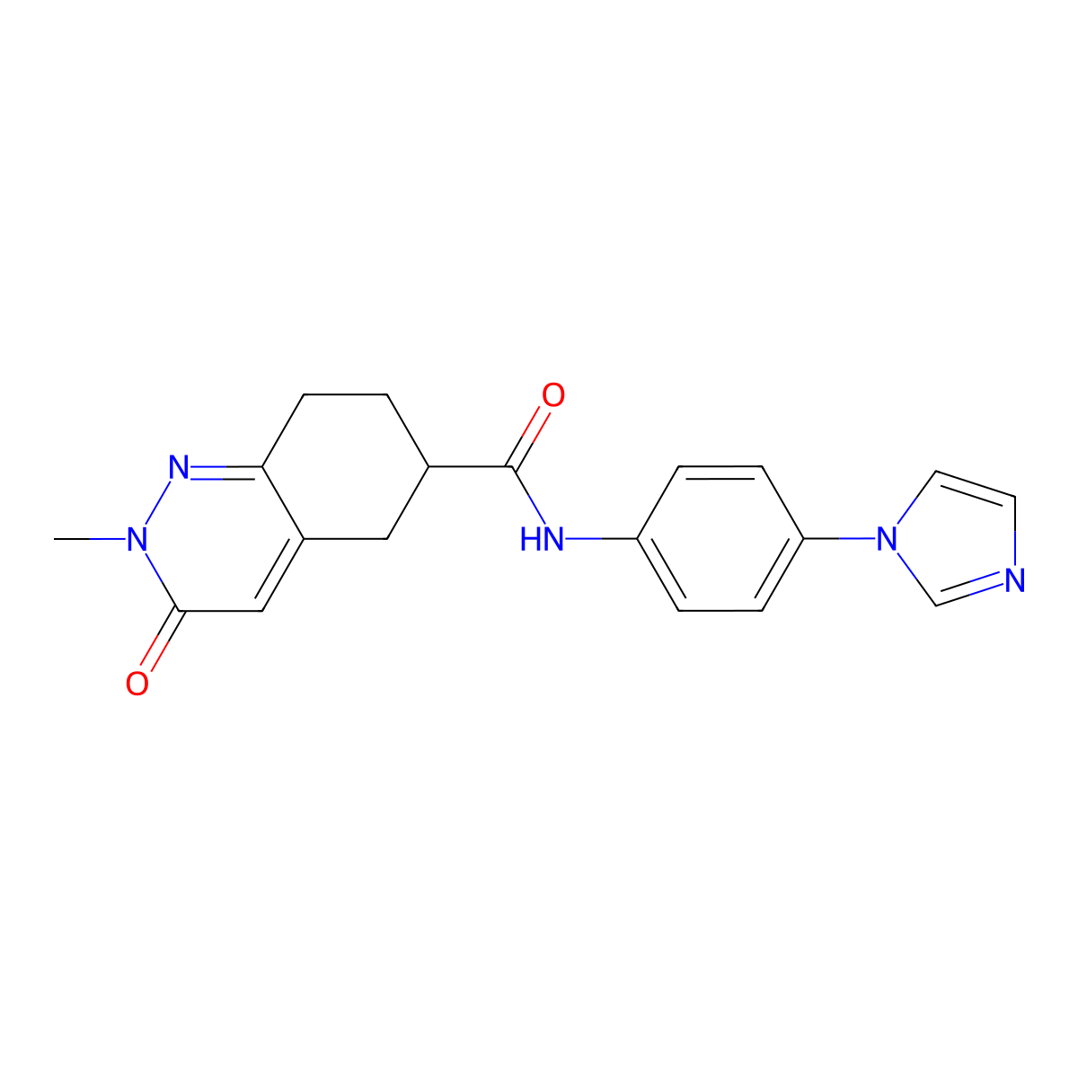 N-[4-(1H-imidazol-1-yl)phenyl]-2-methyl-3-oxo-2,3,5,6,7,8-hexahydrocinnoline-6-carboxamide molecular structure, CAS 1903142-19-7