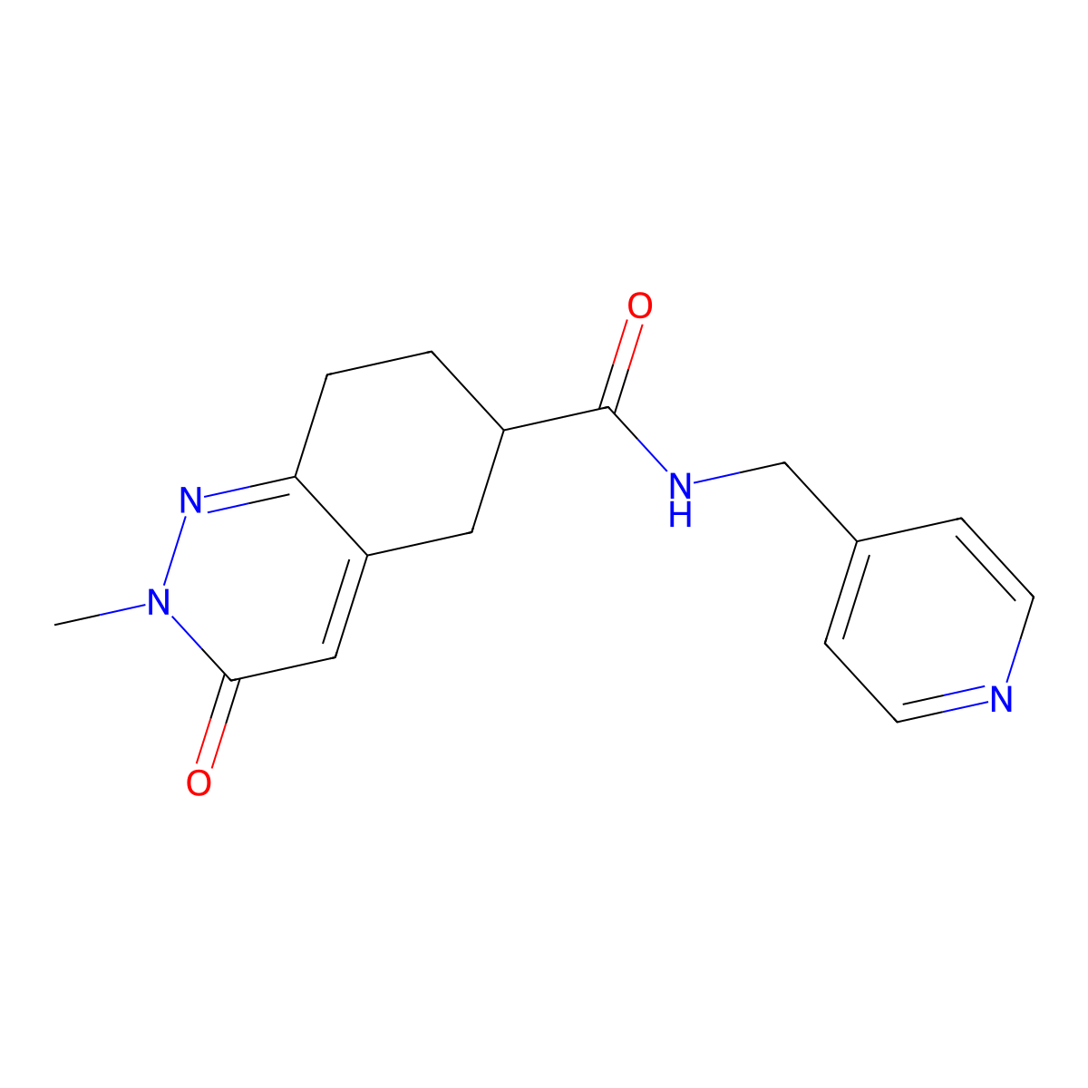 2-methyl-3-oxo-N-(pyridin-4-ylmethyl)-2,3,5,6,7,8-hexahydrocinnoline-6-carboxamide molecular structure, CAS 1903142-24-4