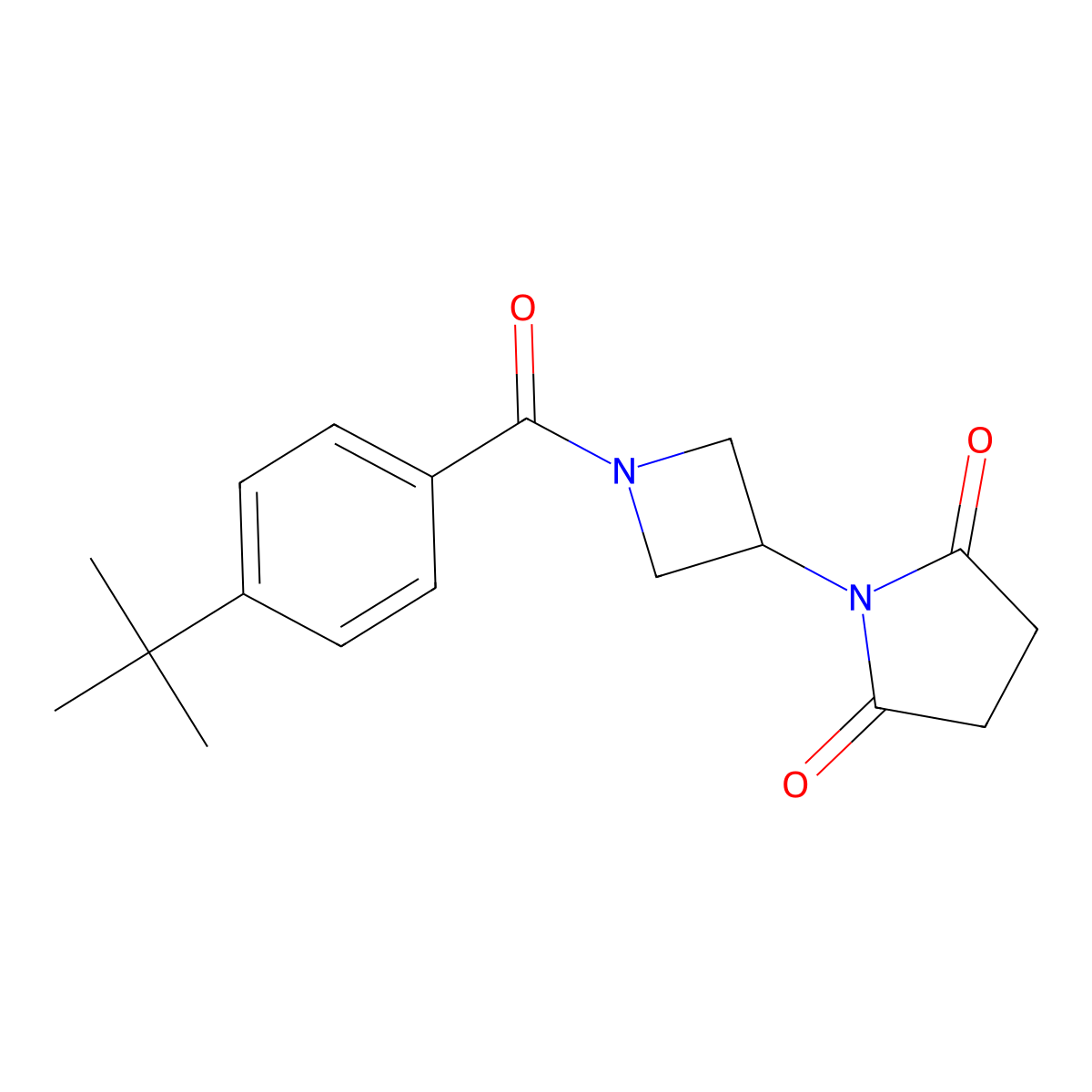 1-[1-(4-Tert-butylbenzoyl)azetidin-3-yl]pyrrolidine-2,5-dione molecular structure, CAS 1903149-29-0