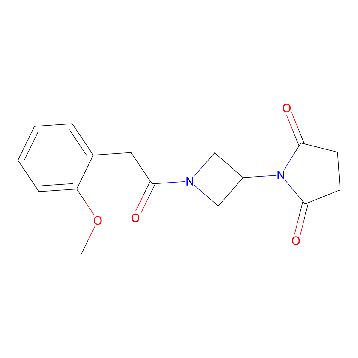 1-{1-[2-(2-Methoxyphenyl)acetyl]azetidin-3-yl}pyrrolidine-2,5-dione molecular structure, CAS 1903149-34-7