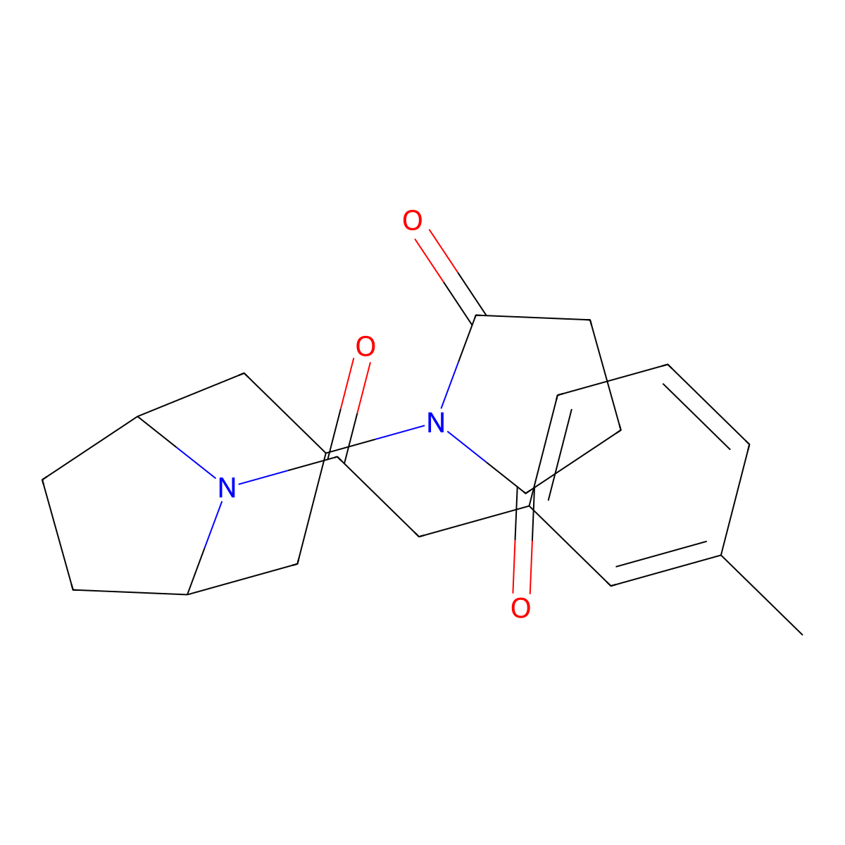 1-((1R,5S)-8-(2-(m-tolyl)acetyl)-8-azabicyclo[3.2.1]octan-3-yl)pyrrolidine-2,5-dione molecular structure, CAS 1903151-56-3