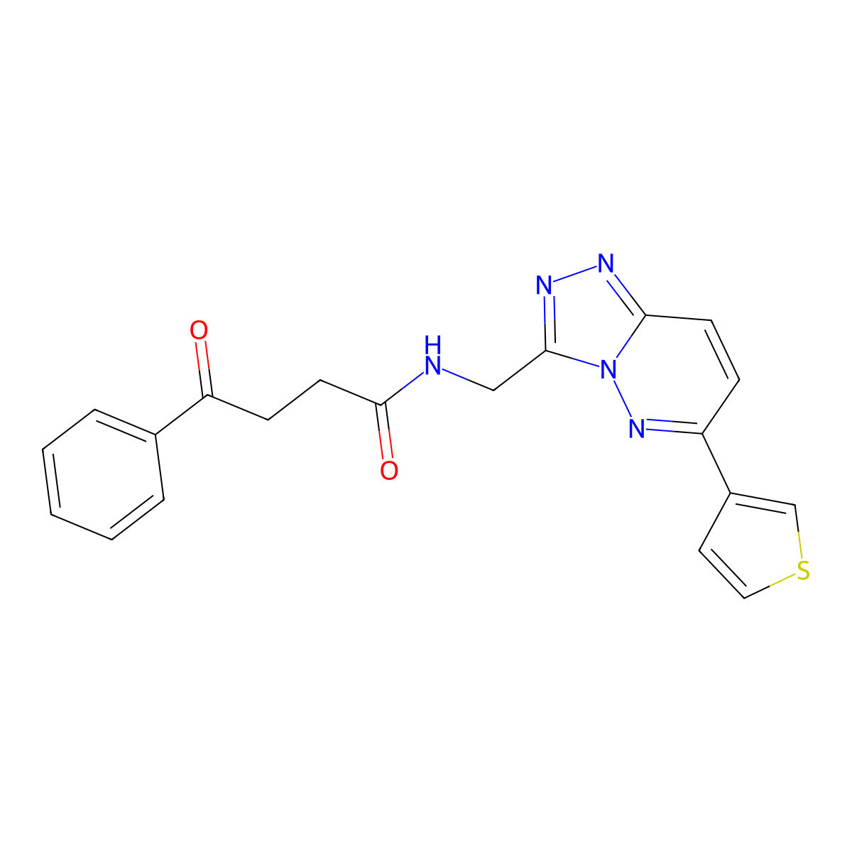 4-oxo-4-phenyl-N-{[6-(thiophen-3-yl)-[1,2,4]triazolo[4,3-b]pyridazin-3-yl]methyl}butanamide molecular structure, CAS 1903152-05-5