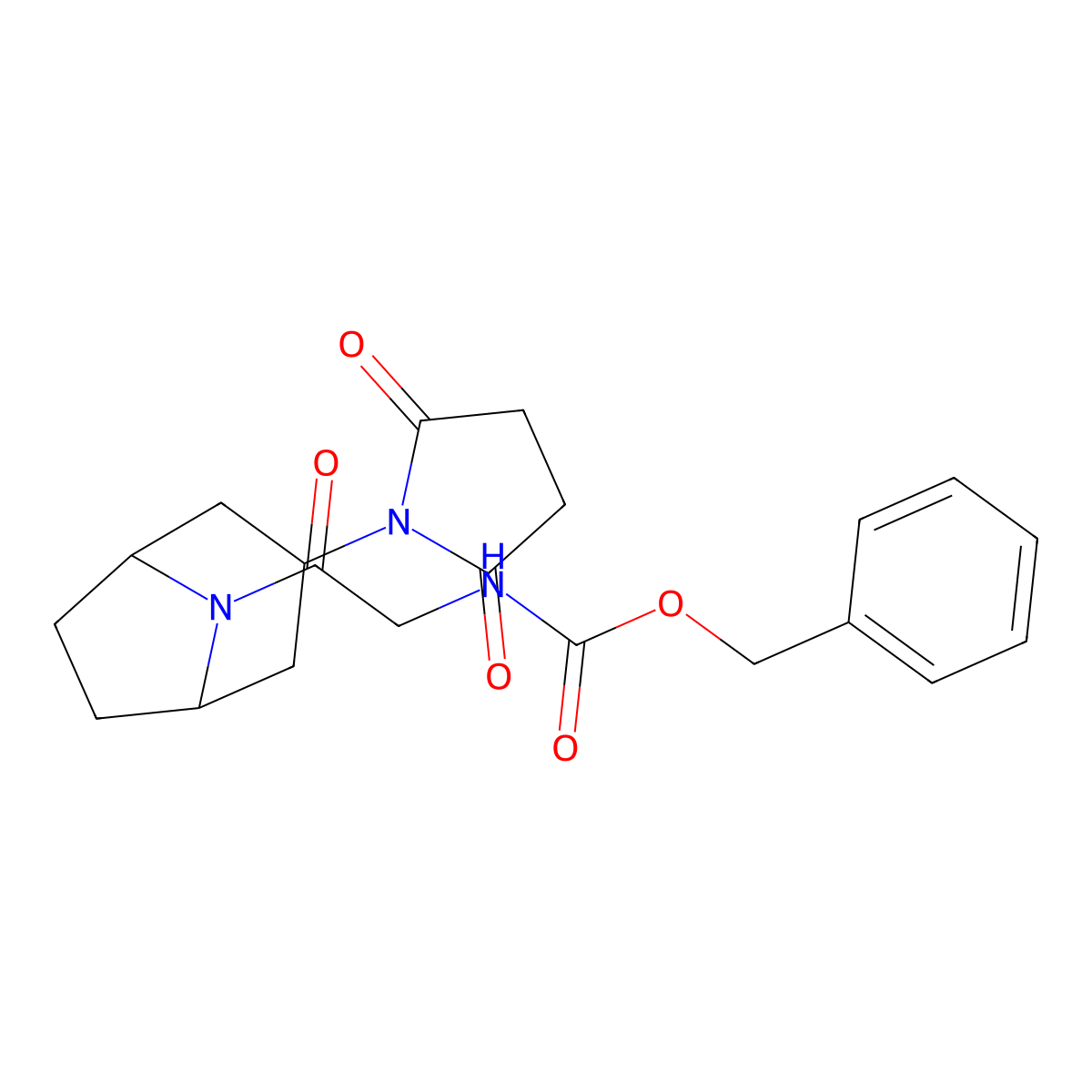 benzyl (2-((1R,5S)-3-(2,5-dioxopyrrolidin-1-yl)-8-azabicyclo[3.2.1]octan-8-yl)-2-oxoethyl)carbamate molecular structure, CAS 1903152-31-7