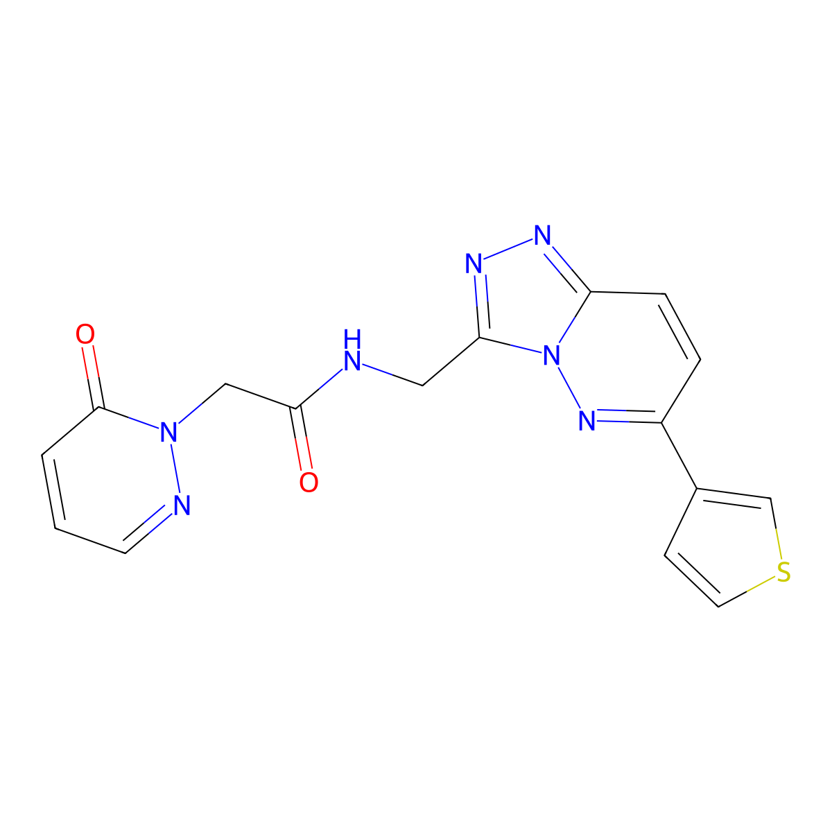 2-(6-oxopyridazin-1(6H)-yl)-N-((6-(thiophen-3-yl)-[1,2,4]triazolo[4,3-b]pyridazin-3-yl)methyl)acetamide molecular structure, CAS 1903152-80-6