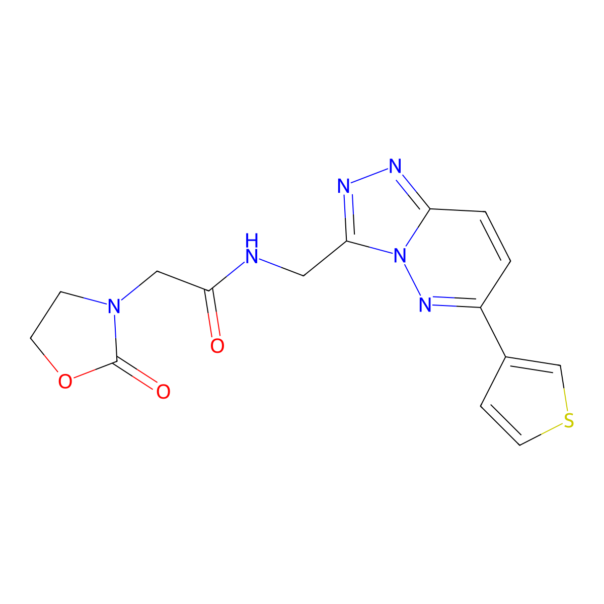 2-(2-oxooxazolidin-3-yl)-N-((6-(thiophen-3-yl)-[1,2,4]triazolo[4,3-b]pyridazin-3-yl)methyl)acetamide molecular structure, CAS 1903152-97-5