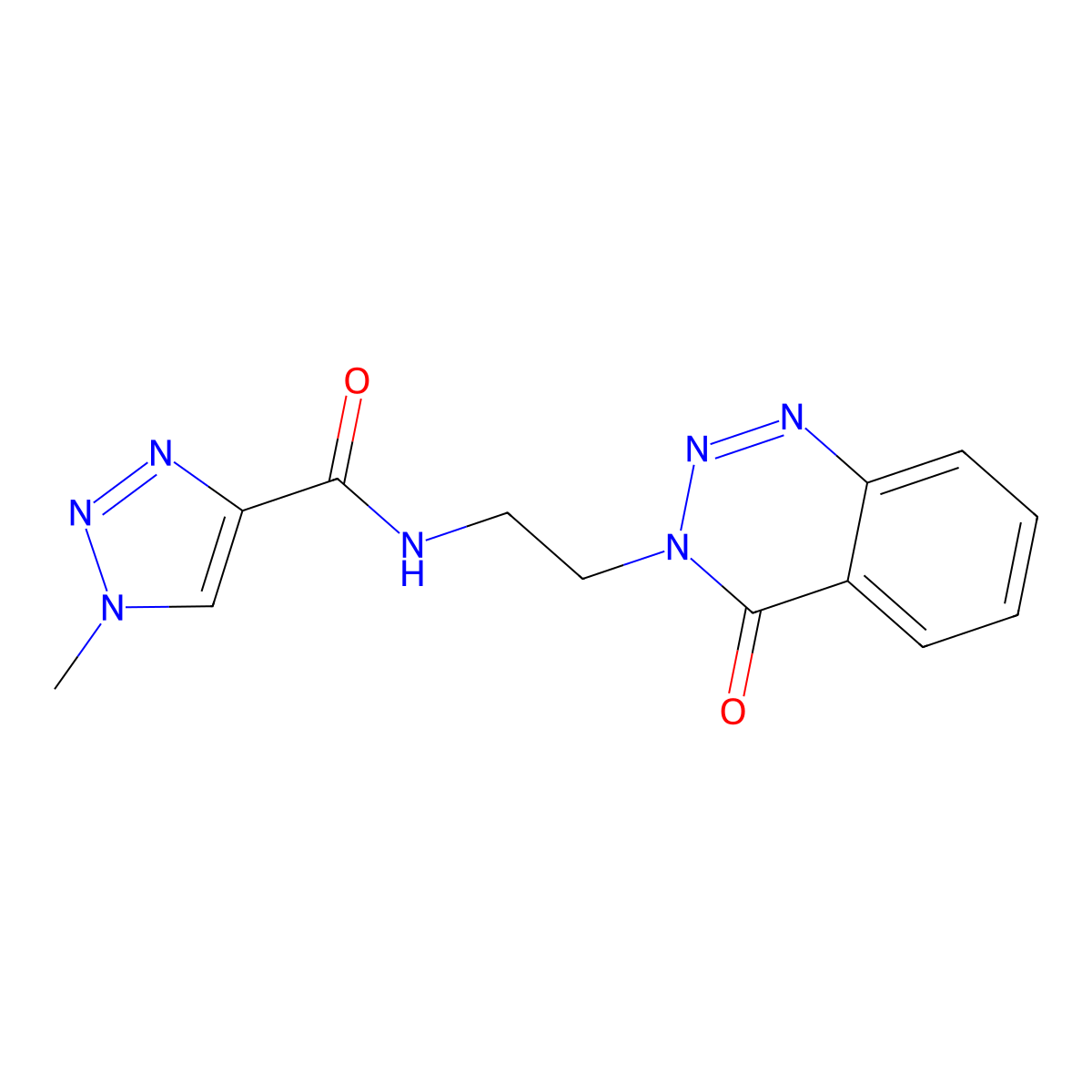 1-methyl-N-(2-(4-oxobenzo[d][1,2,3]triazin-3(4H)-yl)ethyl)-1H-1,2,3-triazole-4-carboxamide molecular structure, CAS 1903153-48-9