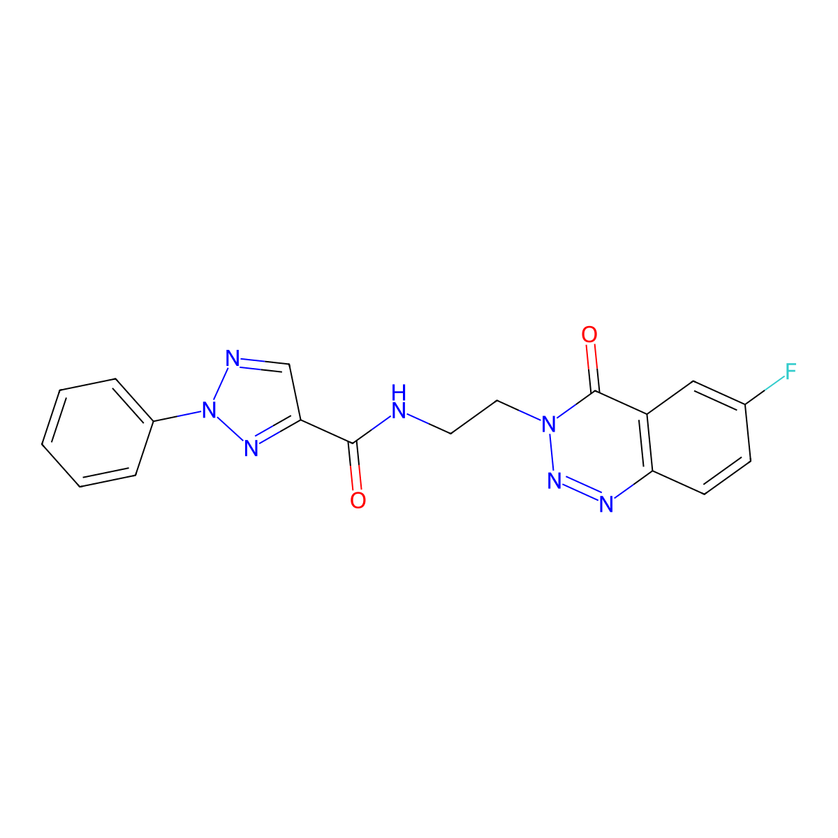 N-(2-(6-fluoro-4-oxobenzo[d][1,2,3]triazin-3(4H)-yl)ethyl)-2-phenyl-2H-1,2,3-triazole-4-carboxamide molecular structure, CAS 1903153-57-0
