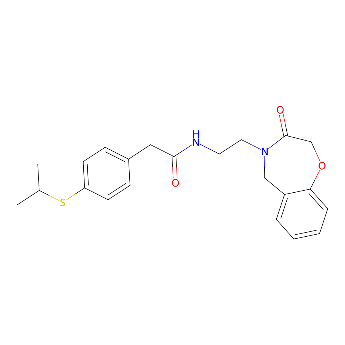 2-(4-(isopropylthio)phenyl)-N-(2-(3-oxo-2,3-dihydrobenzo[f][1,4]oxazepin-4(5H)-yl)ethyl)acetamide molecular structure, CAS 1903154-24-4
