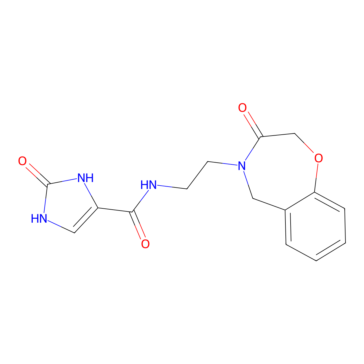 2-oxo-N-(2-(3-oxo-2,3-dihydrobenzo[f][1,4]oxazepin-4(5H)-yl)ethyl)-2,3-dihydro-1H-imidazole-4-carboxamide molecular structure, CAS 1903154-35-7