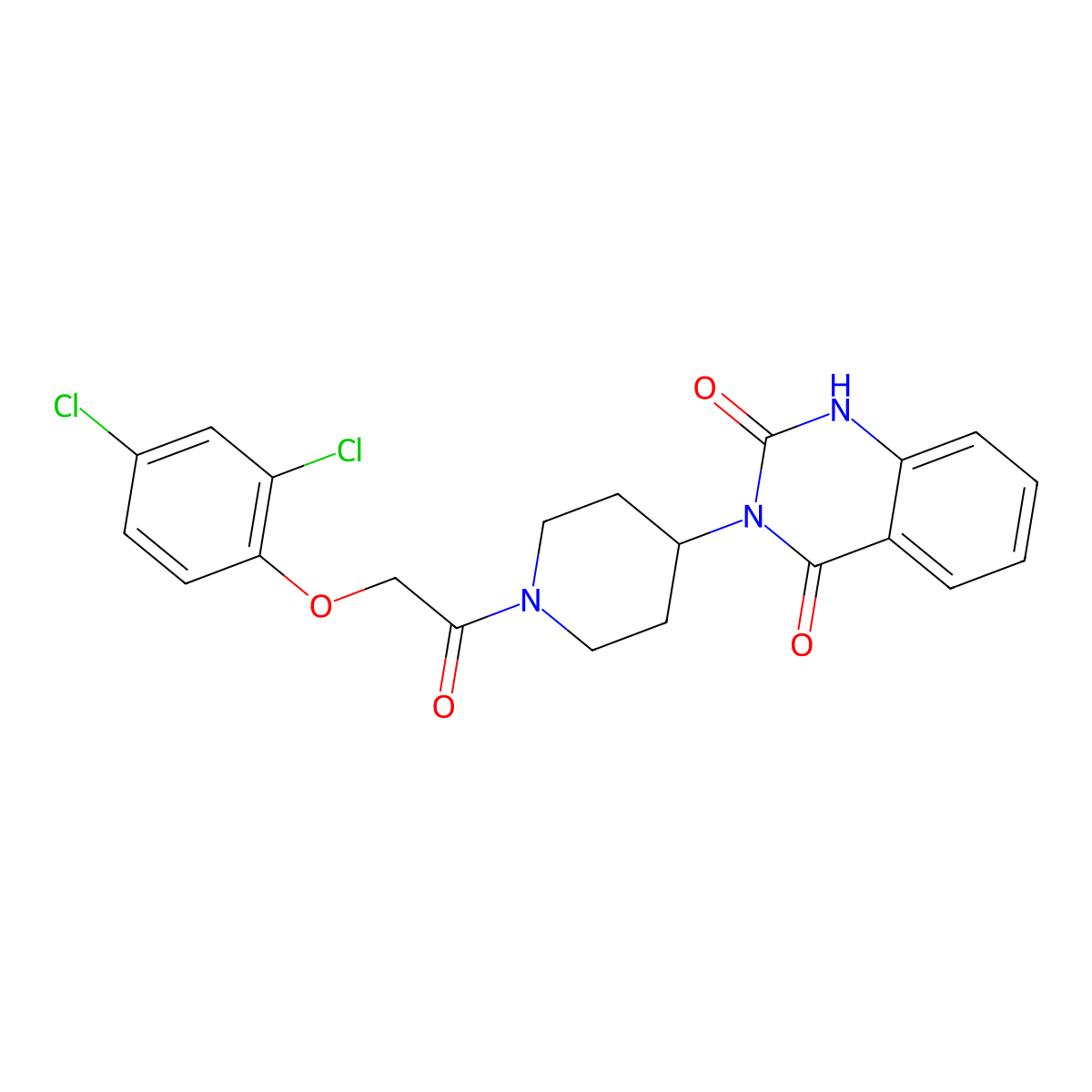 3-(1-(2-(2,4-dichlorophenoxy)acetyl)piperidin-4-yl)quinazoline-2,4(1H,3H)-dione molecular structure, CAS 1903157-14-1