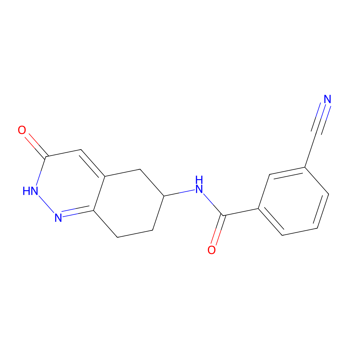 3-cyano-N-(3-oxo-2,3,5,6,7,8-hexahydrocinnolin-6-yl)benzamide molecular structure, CAS 1903161-88-5