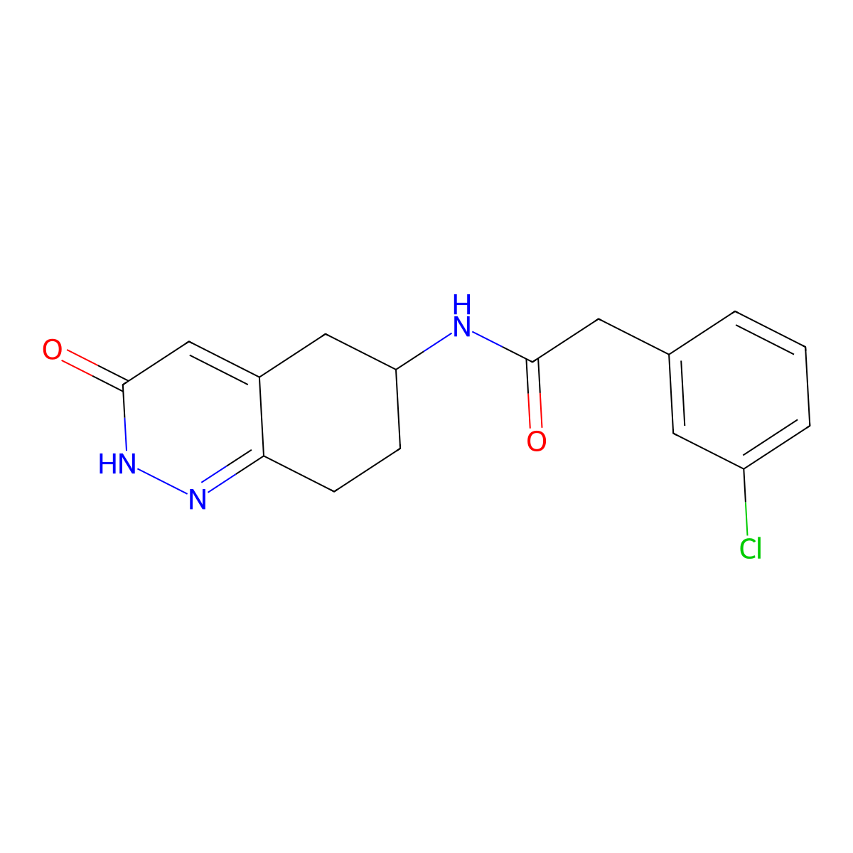 2-(3-chlorophenyl)-N-(3-oxo-2,3,5,6,7,8-hexahydrocinnolin-6-yl)acetamide molecular structure, CAS 1903161-95-4