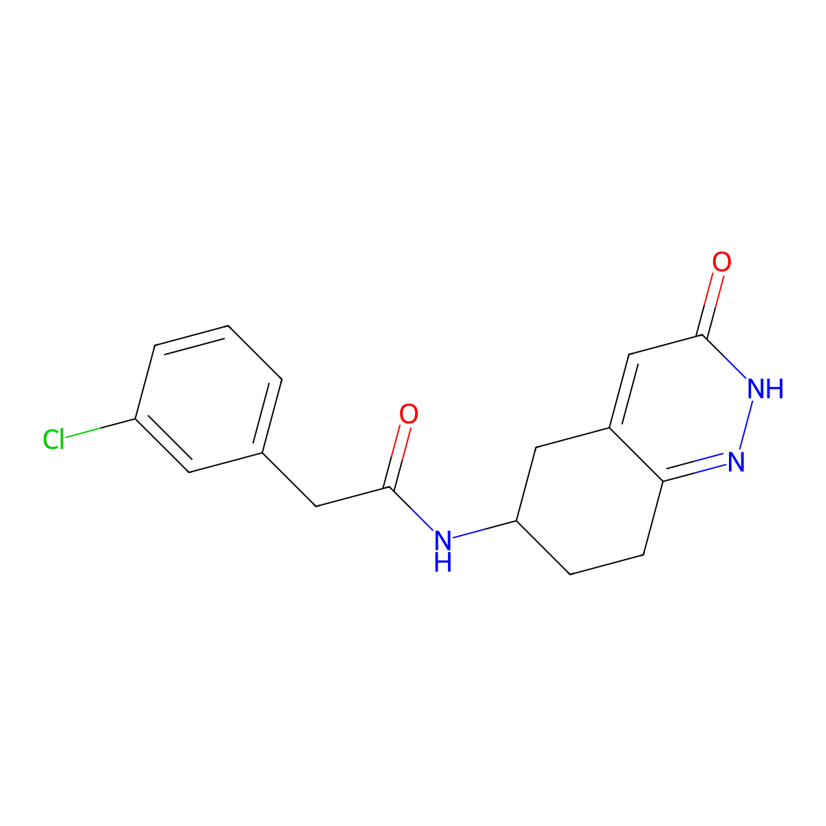 2-(3-chlorophenyl)-N-(3-oxo-2,3,5,6,7,8-hexahydrocinnolin-6-yl)acetamide molecular structure, CAS 1903161-95-4