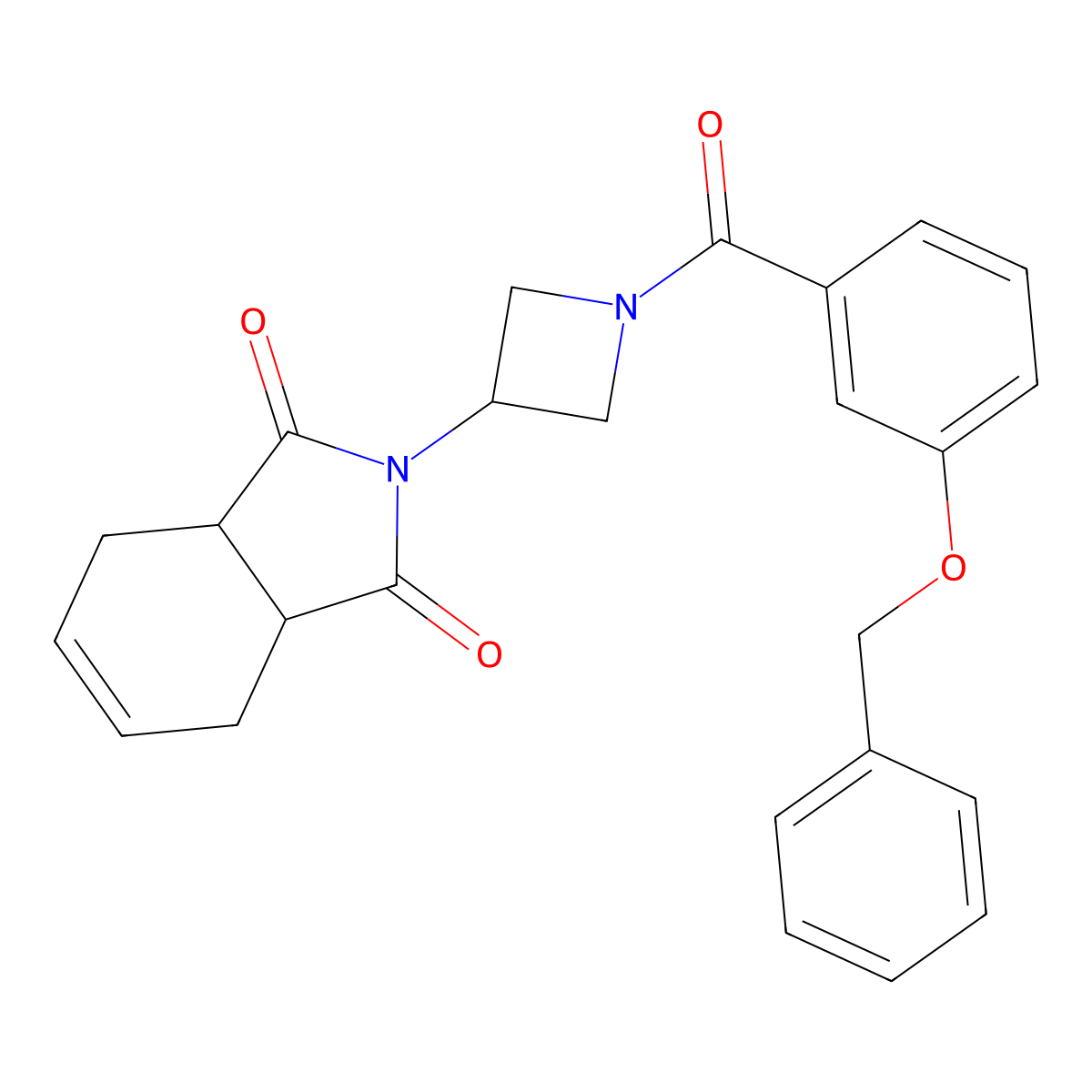 2-(1-(3-(benzyloxy)benzoyl)azetidin-3-yl)-3a,4,7,7a-tetrahydro-1H-isoindole-1,3(2H)-dione molecular structure, CAS 1903163-76-7