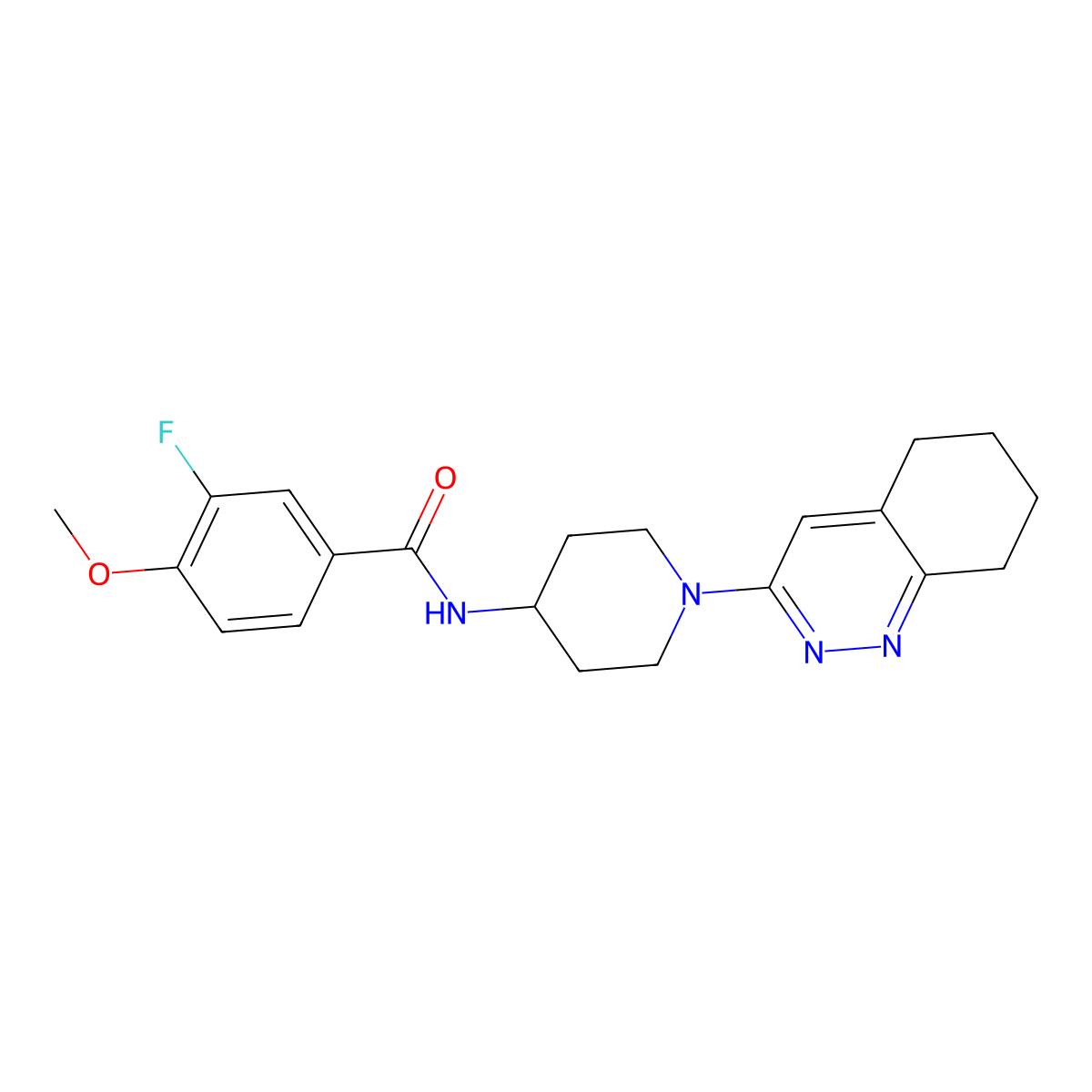 3-fluoro-4-methoxy-N-[1-(5,6,7,8-tetrahydrocinnolin-3-yl)piperidin-4-yl]benzamide molecular structure, CAS 1903164-07-7