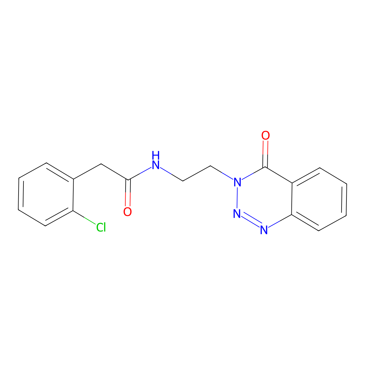 2-(2-chlorophenyl)-N-(2-(4-oxobenzo[d][1,2,3]triazin-3(4H)-yl)ethyl)acetamide molecular structure, CAS 1903164-52-2