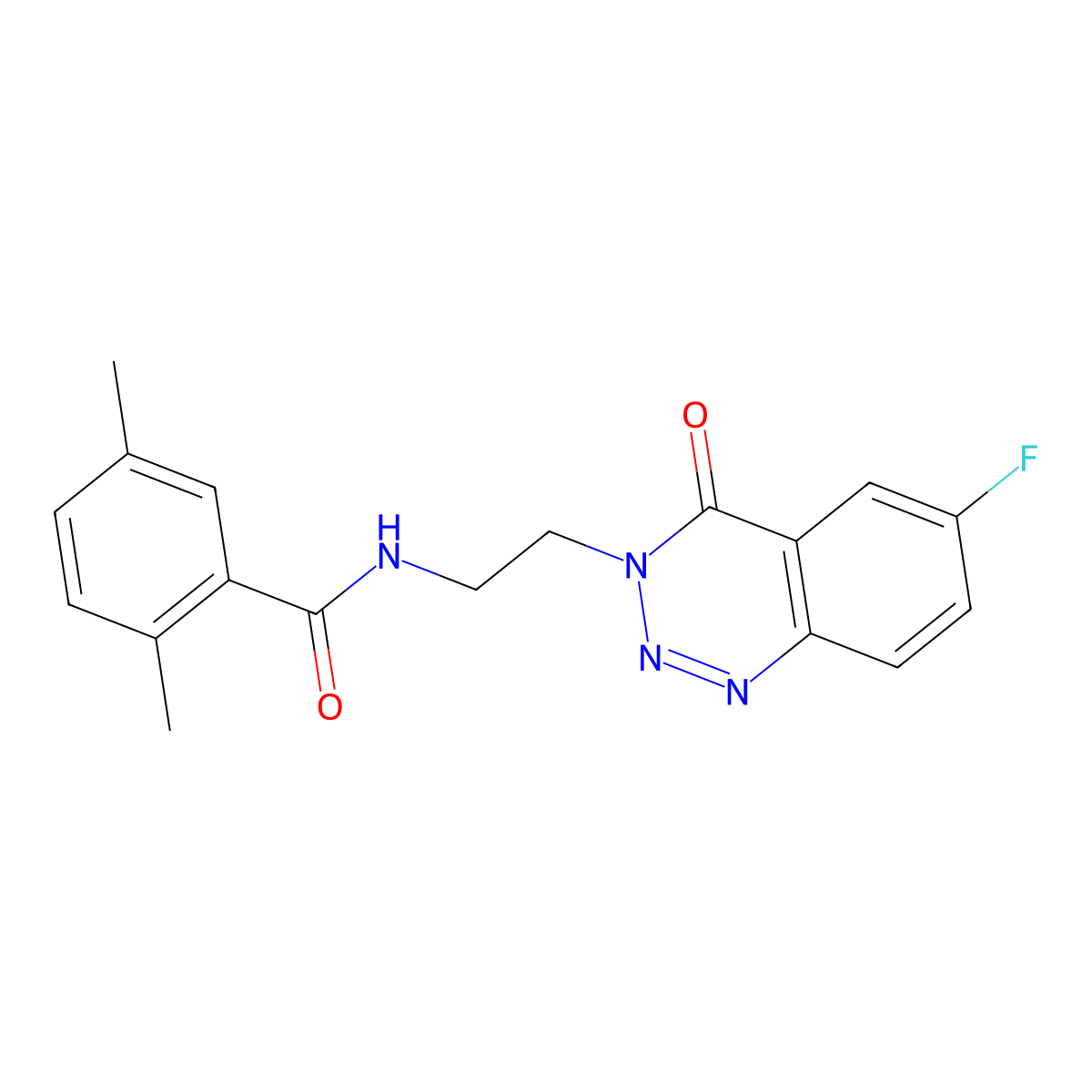 N-(2-(6-fluoro-4-oxobenzo[d][1,2,3]triazin-3(4H)-yl)ethyl)-2,5-dimethylbenzamide molecular structure, CAS 1903164-78-2