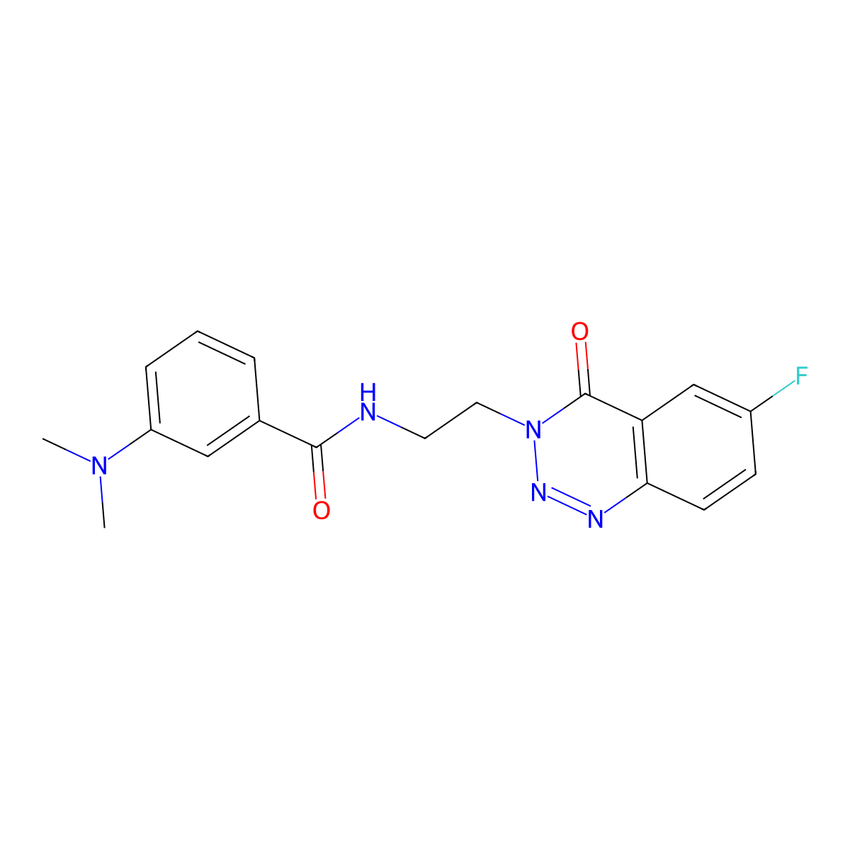 3-(dimethylamino)-N-(2-(6-fluoro-4-oxobenzo[d][1,2,3]triazin-3(4H)-yl)ethyl)benzamide molecular structure, CAS 1903165-31-0