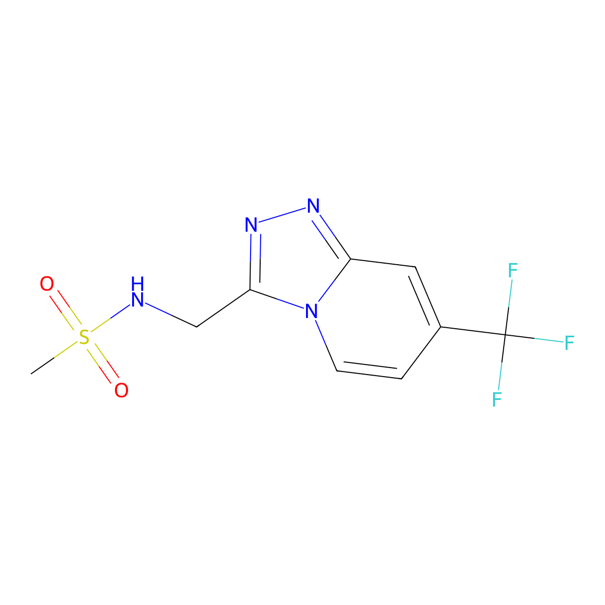 N-((7-(trifluoromethyl)-[1,2,4]triazolo[4,3-a]pyridin-3-yl)methyl)methanesulfonamide molecular structure, CAS 1903166-18-6