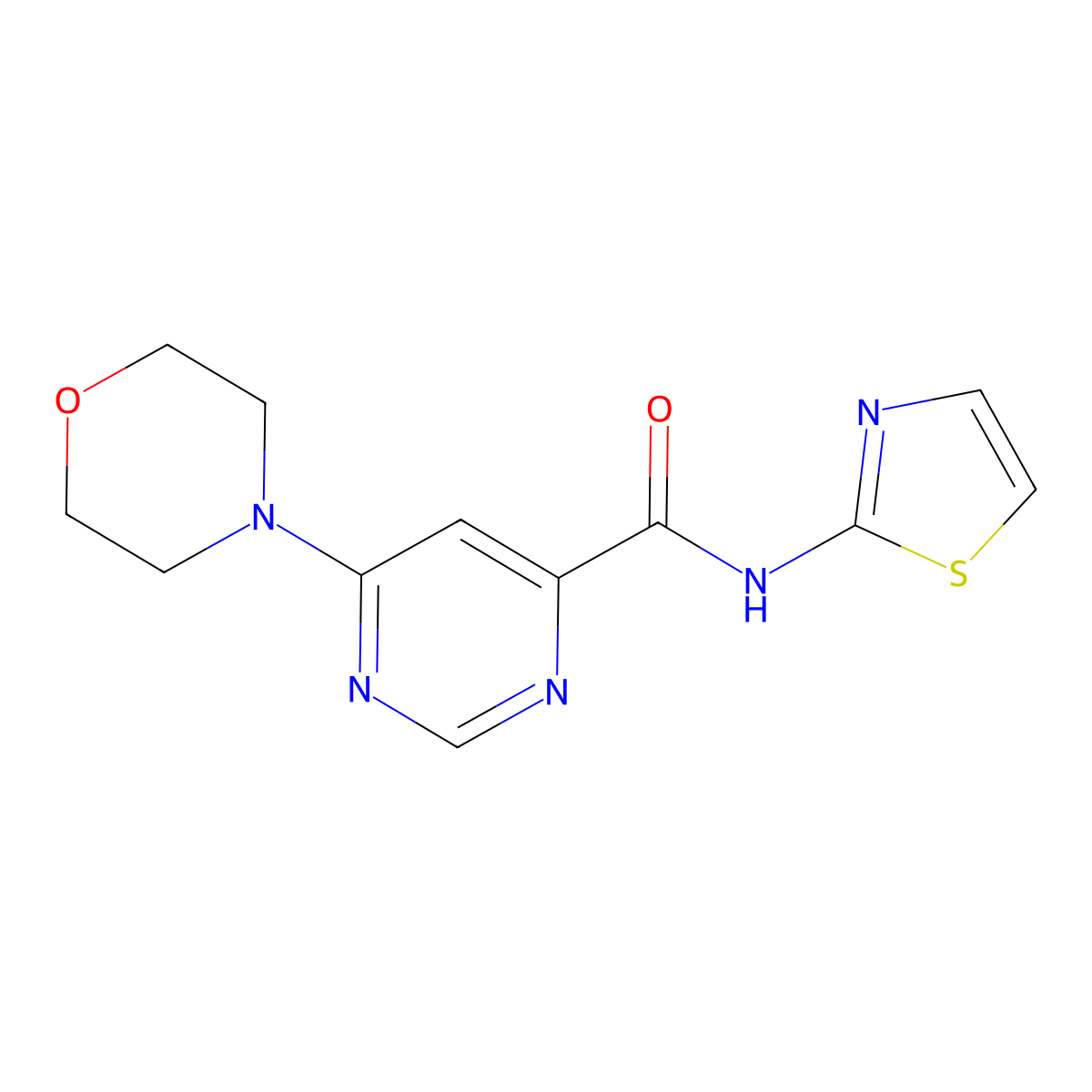 6-morpholino-N-(thiazol-2-yl)pyrimidine-4-carboxamide molecular structure, CAS 1903166-57-3