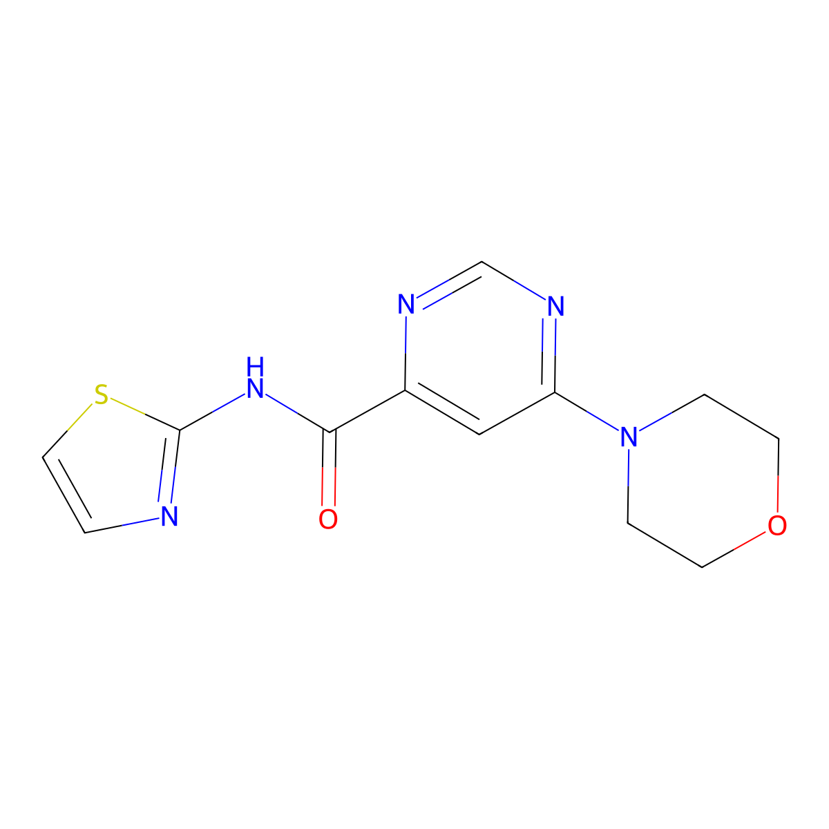 6-morpholino-N-(thiazol-2-yl)pyrimidine-4-carboxamide molecular structure, CAS 1903166-57-3