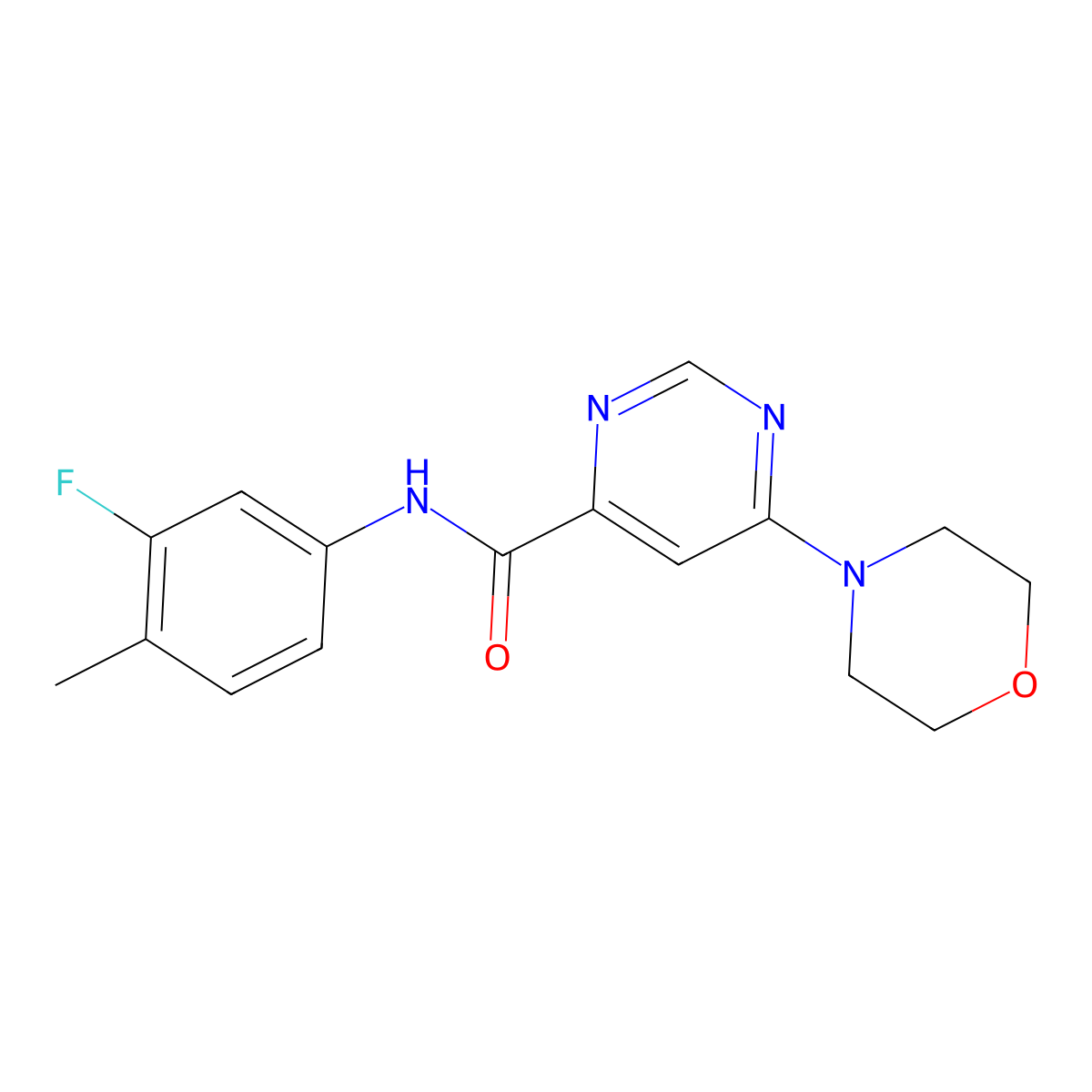 N-(3-fluoro-4-methylphenyl)-6-morpholinopyrimidine-4-carboxamide molecular structure, CAS 1903166-68-6
