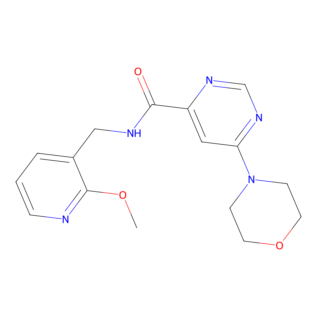 N-((2-methoxypyridin-3-yl)methyl)-6-morpholinopyrimidine-4-carboxamide molecular structure, CAS 1903167-10-1
