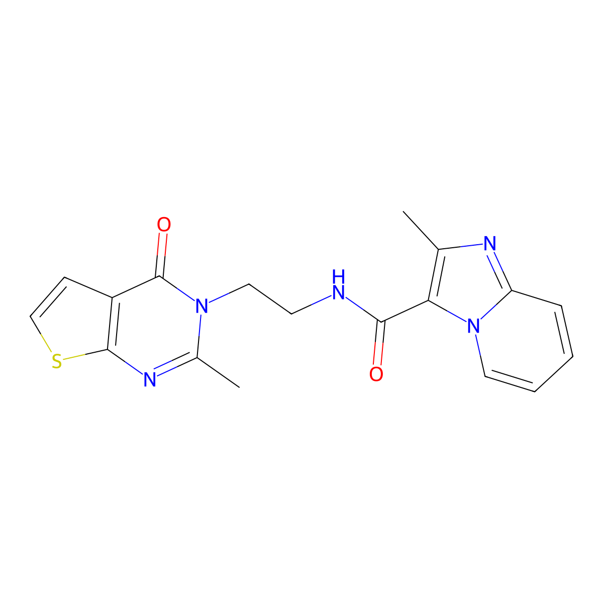 2-methyl-N-(2-(2-methyl-4-oxothieno[2,3-d]pyrimidin-3(4H)-yl)ethyl)imidazo[1,2-a]pyridine-3-carboxamide molecular structure, CAS 1903167-57-6