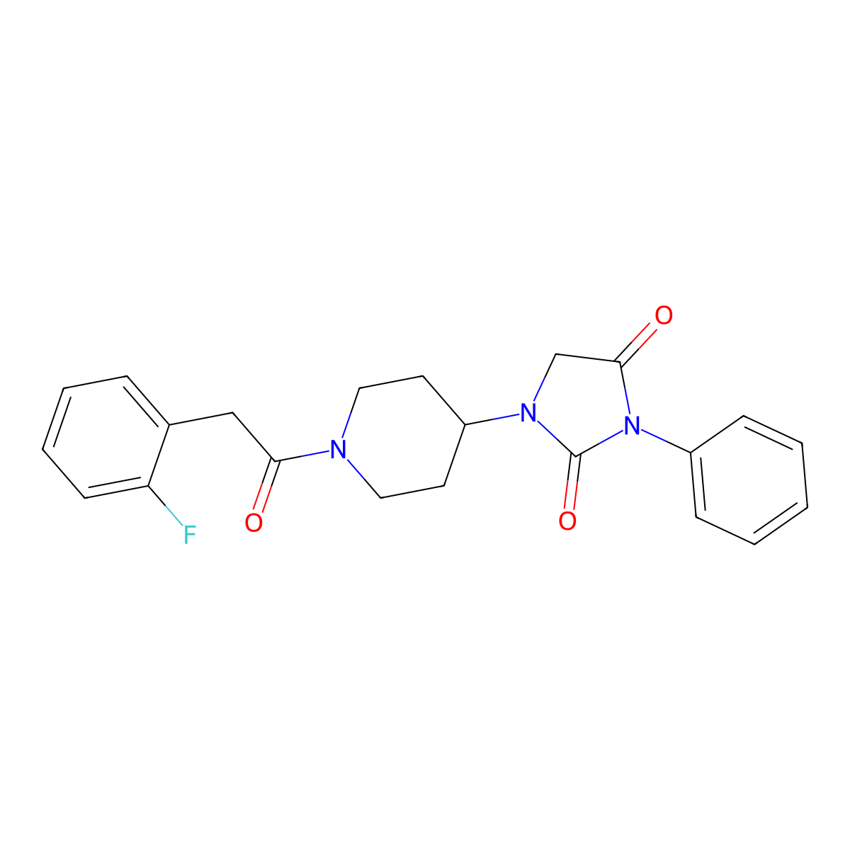 1-(1-(2-(2-Fluorophenyl)acetyl)piperidin-4-yl)-3-phenylimidazolidine-2,4-dione molecular structure, CAS 1903169-00-5