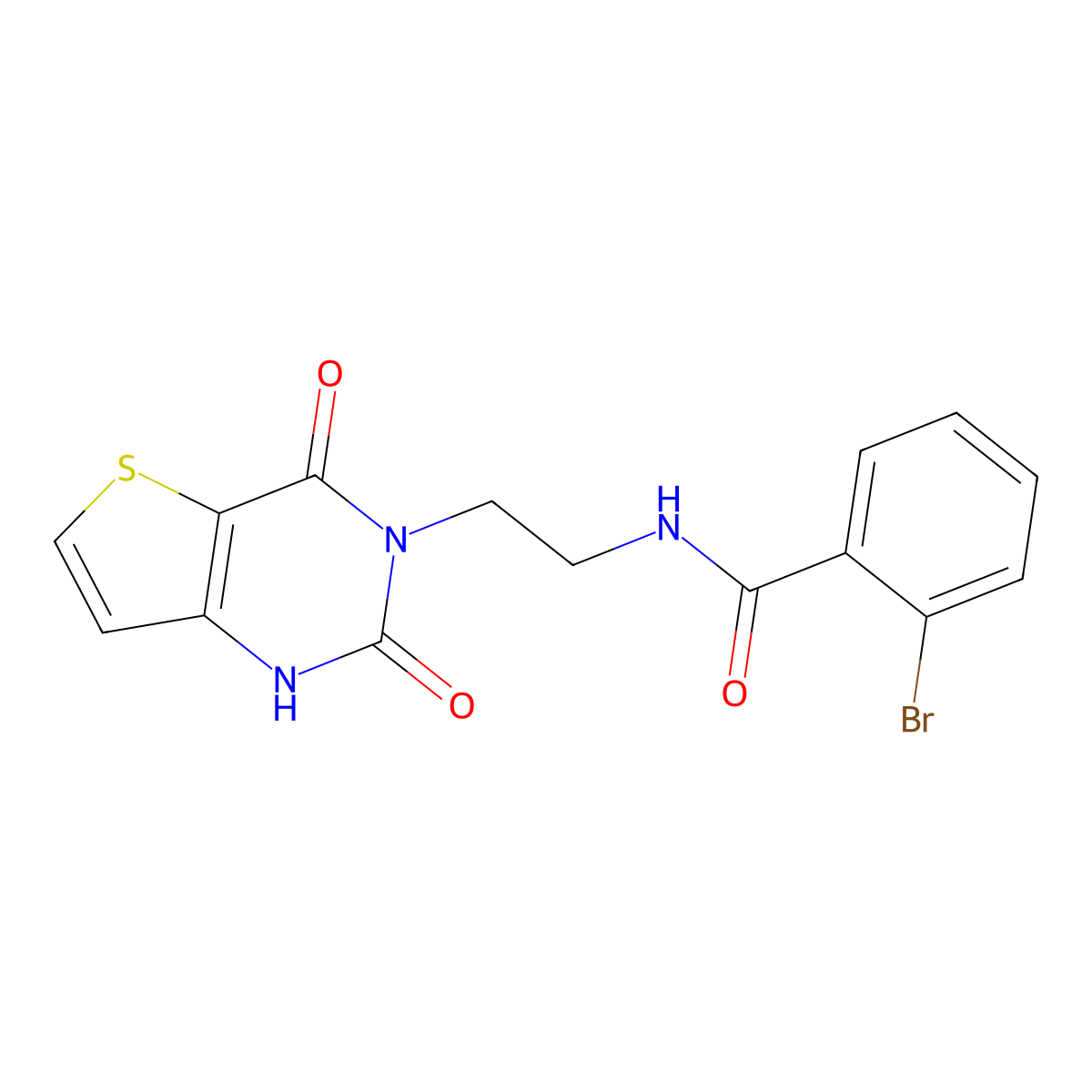2-bromo-N-(2-(2,4-dioxo-1,2-dihydrothieno[3,2-d]pyrimidin-3(4H)-yl)ethyl)benzamide molecular structure, CAS 1903169-45-8