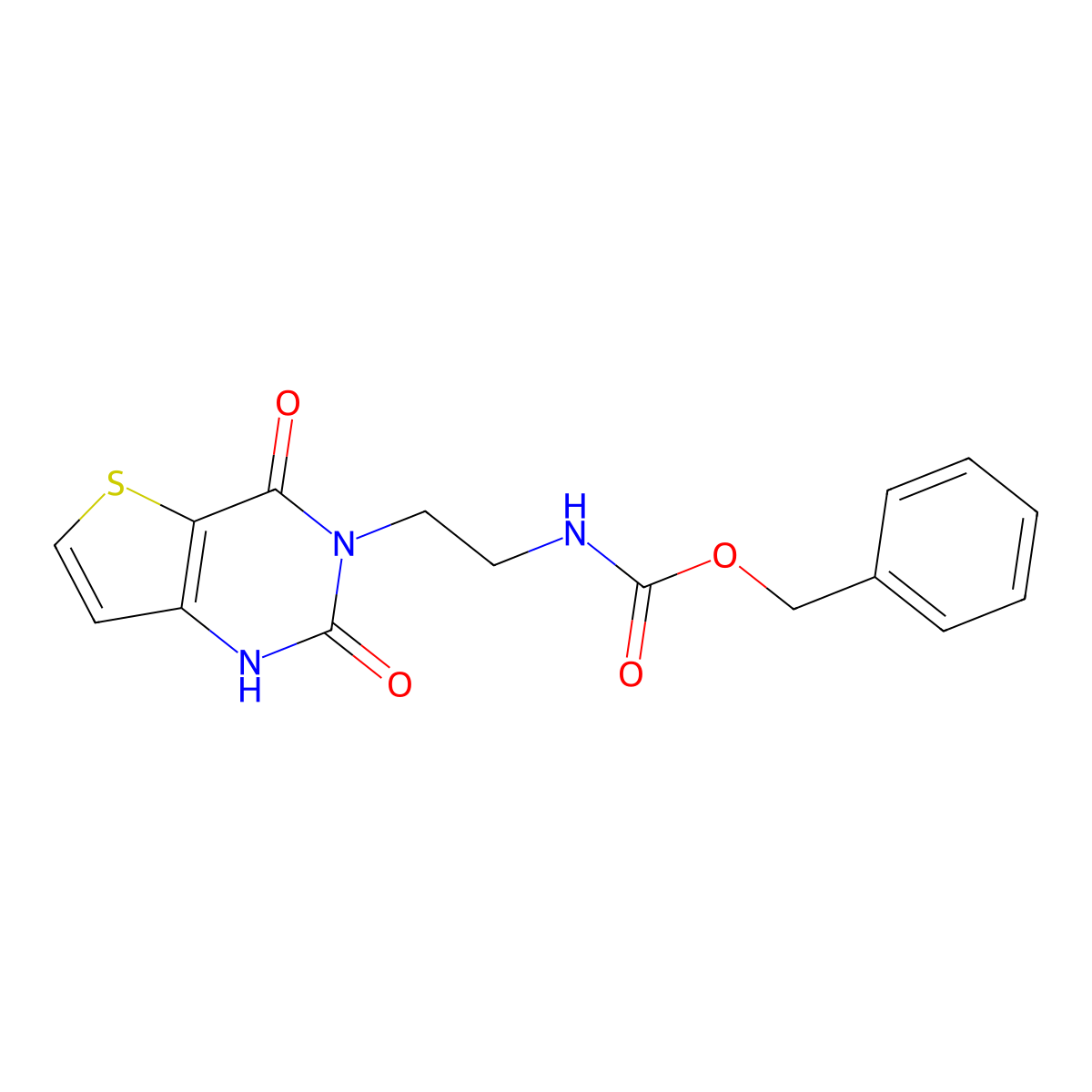 benzyl (2-(2,4-dioxo-1,2-dihydrothieno[3,2-d]pyrimidin-3(4H)-yl)ethyl)carbamate molecular structure, CAS 1903169-60-7