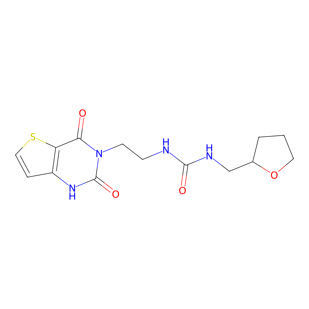1-(2-(2,4-dioxo-1,2-dihydrothieno[3,2-d]pyrimidin-3(4H)-yl)ethyl)-3-((tetrahydrofuran-2-yl)methyl)urea molecular structure, CAS 1903169-73-2