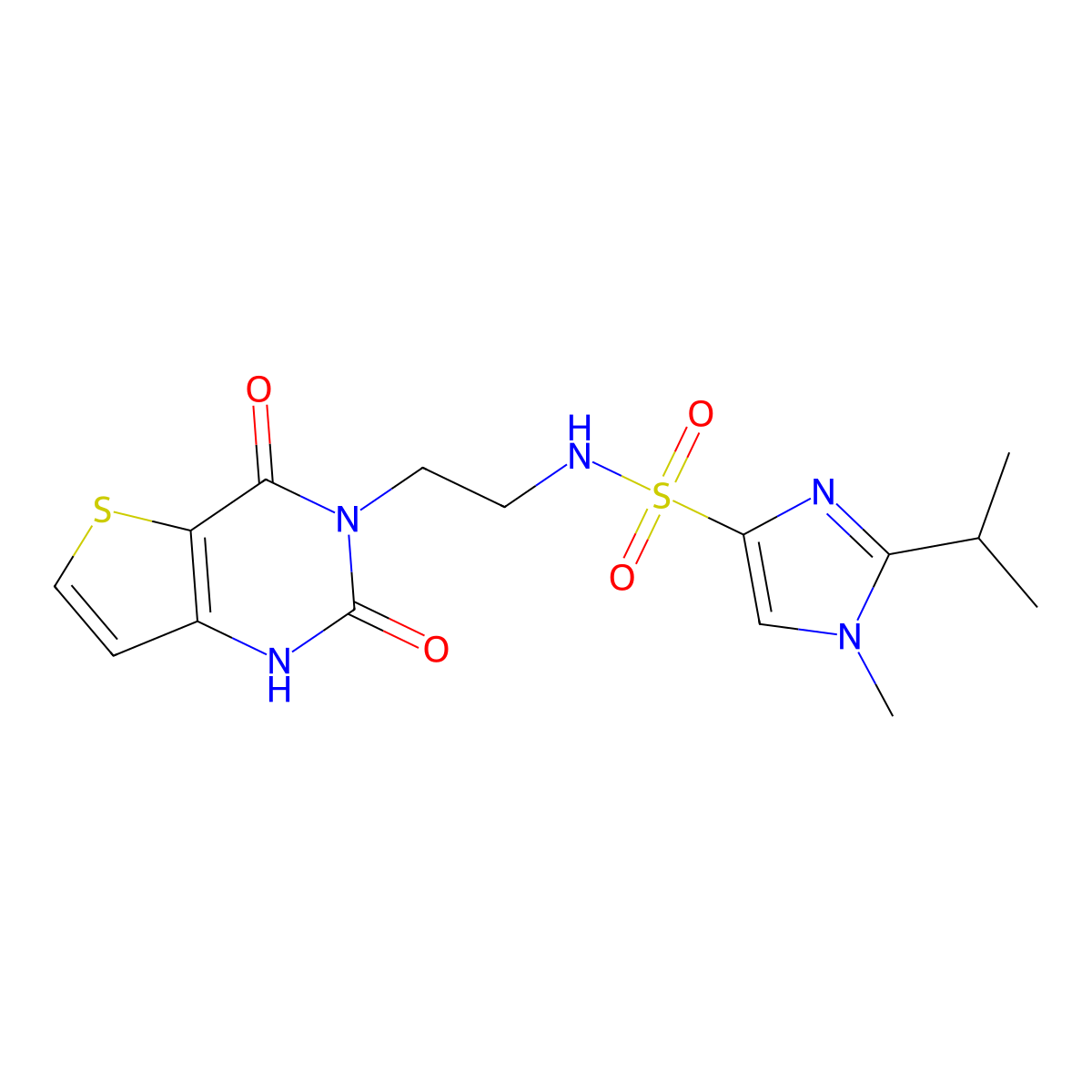 N-(2-(2,4-dioxo-1,2-dihydrothieno[3,2-d]pyrimidin-3(4H)-yl)ethyl)-2-isopropyl-1-methyl-1H-imidazole-4-sulfonamide molecular structure, CAS 1903169-82-3