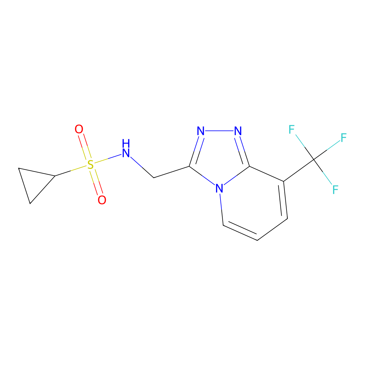 N-((8-(trifluoromethyl)-[1,2,4]triazolo[4,3-a]pyridin-3-yl)methyl)cyclopropanesulfonamide molecular structure, CAS 1903171-28-7