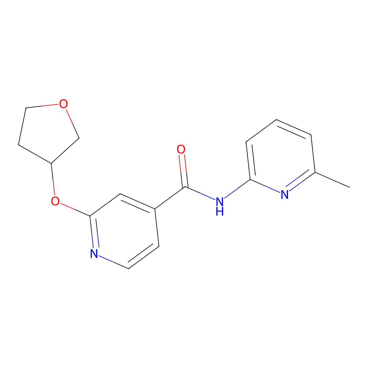 N-(6-methylpyridin-2-yl)-2-((tetrahydrofuran-3-yl)oxy)isonicotinamide molecular structure, CAS 1903183-06-1