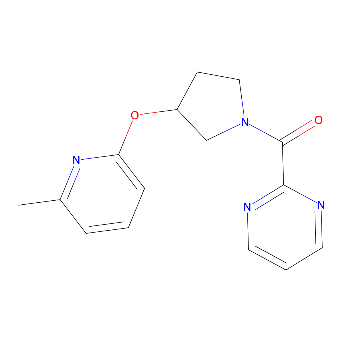 (3-((6-Methylpyridin-2-yl)oxy)pyrrolidin-1-yl)(pyrimidin-2-yl)methanone molecular structure, CAS 1903183-27-6