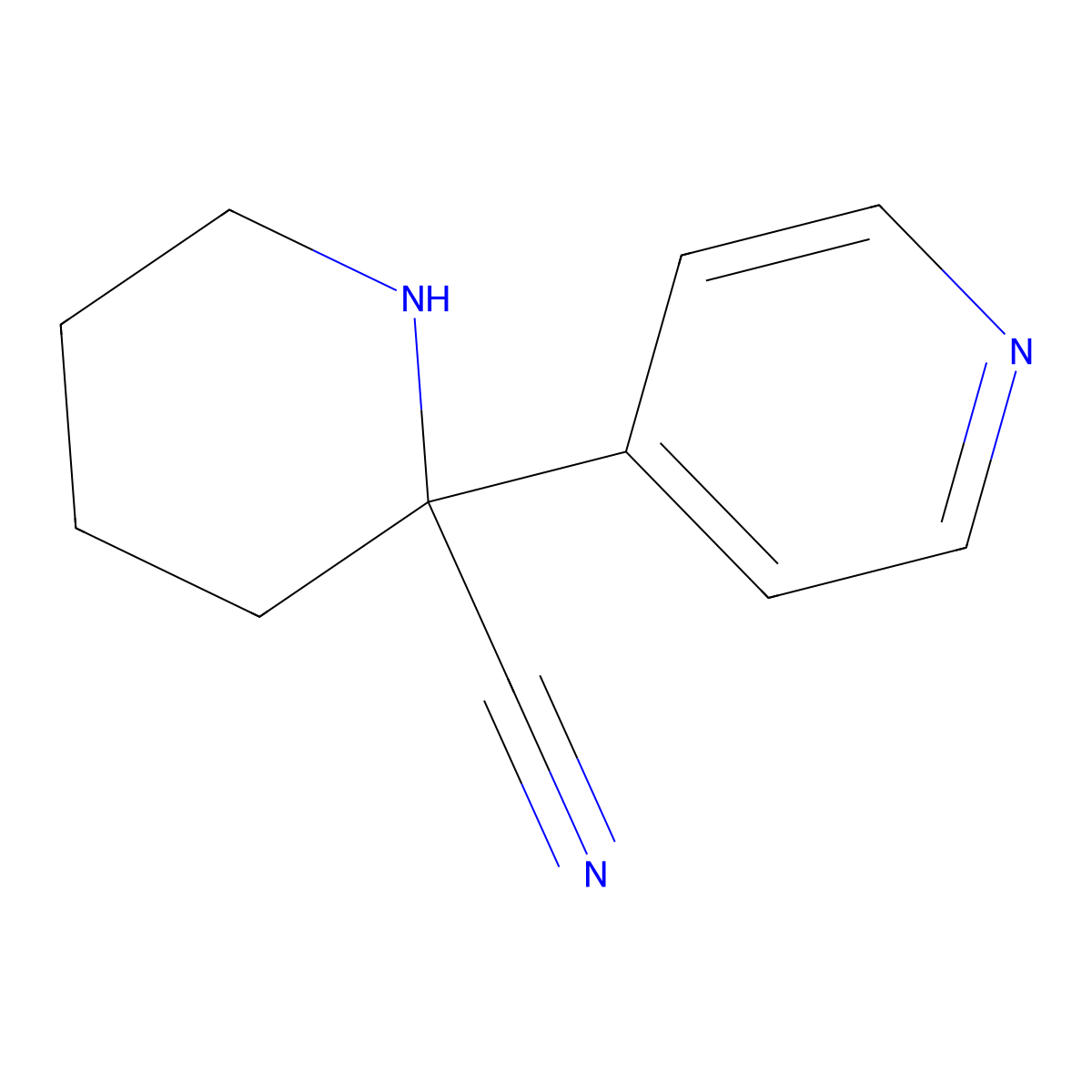 2-(Pyridin-4-yl)piperidine-2-carbonitrile molecular structure, CAS 1903187-45-0