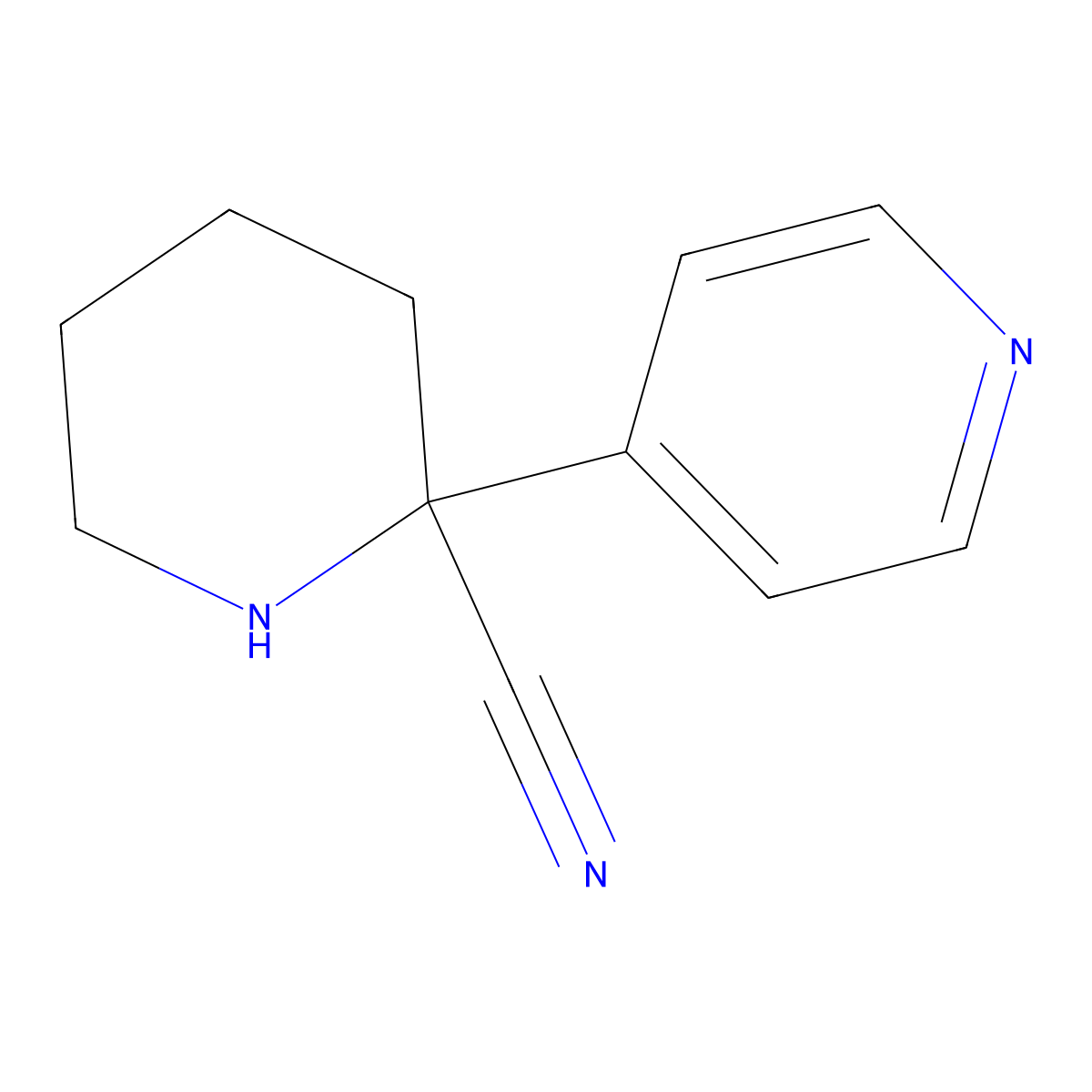 2-(Pyridin-4-yl)piperidine-2-carbonitrile molecular structure, CAS 1903187-45-0