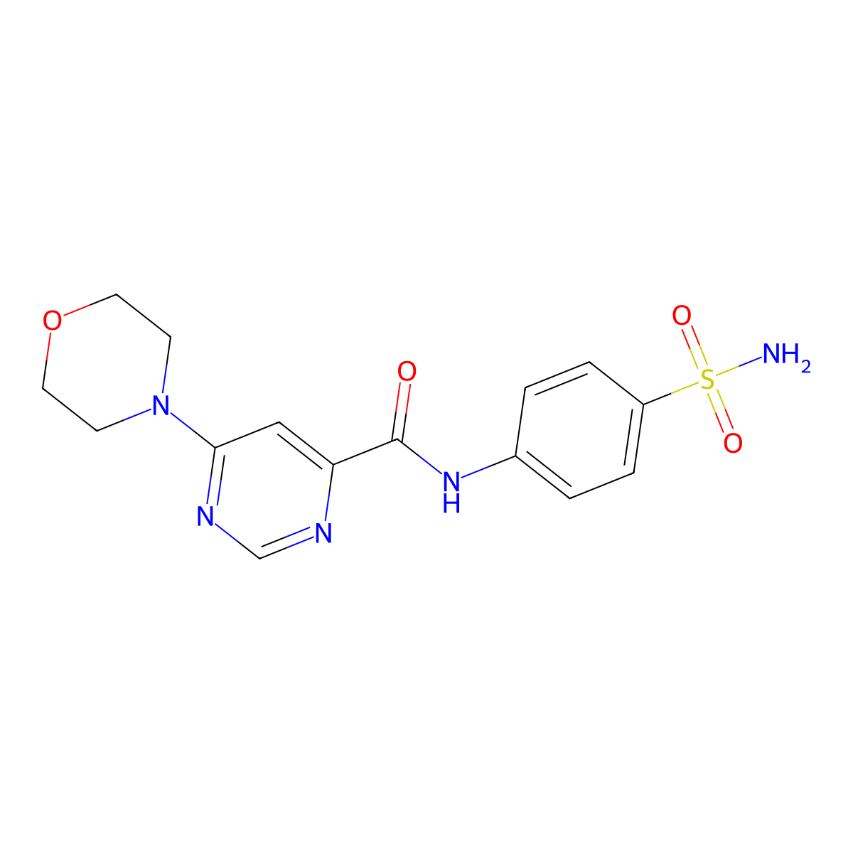 6-morpholino-N-(4-sulfamoylphenyl)pyrimidine-4-carboxamide molecular structure, CAS 1903188-27-1
