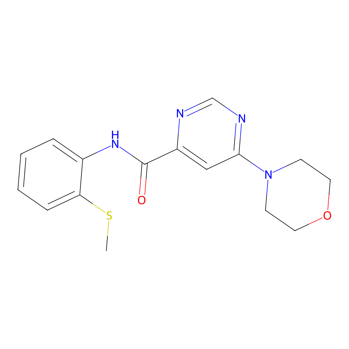 N-(2-(methylthio)phenyl)-6-morpholinopyrimidine-4-carboxamide molecular structure, CAS 1903188-39-5