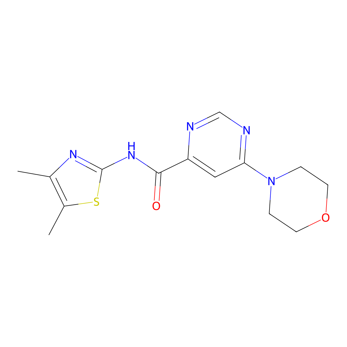 N-(4,5-dimethylthiazol-2-yl)-6-morpholinopyrimidine-4-carboxamide molecular structure, CAS 1903199-13-2