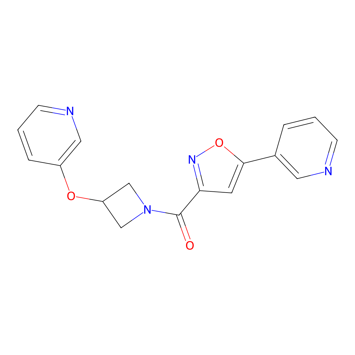 (5-(Pyridin-3-yl)isoxazol-3-yl)(3-(pyridin-3-yloxy)azetidin-1-yl)methanone molecular structure, CAS 1903199-47-2