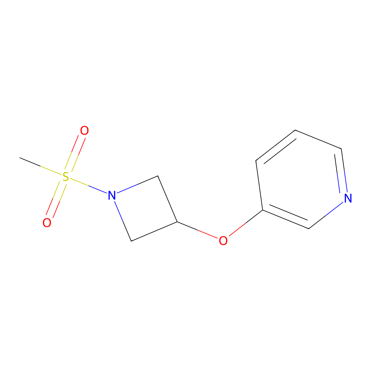 3-((1-(Methylsulfonyl)azetidin-3-yl)oxy)pyridine molecular structure, CAS 1903199-97-2